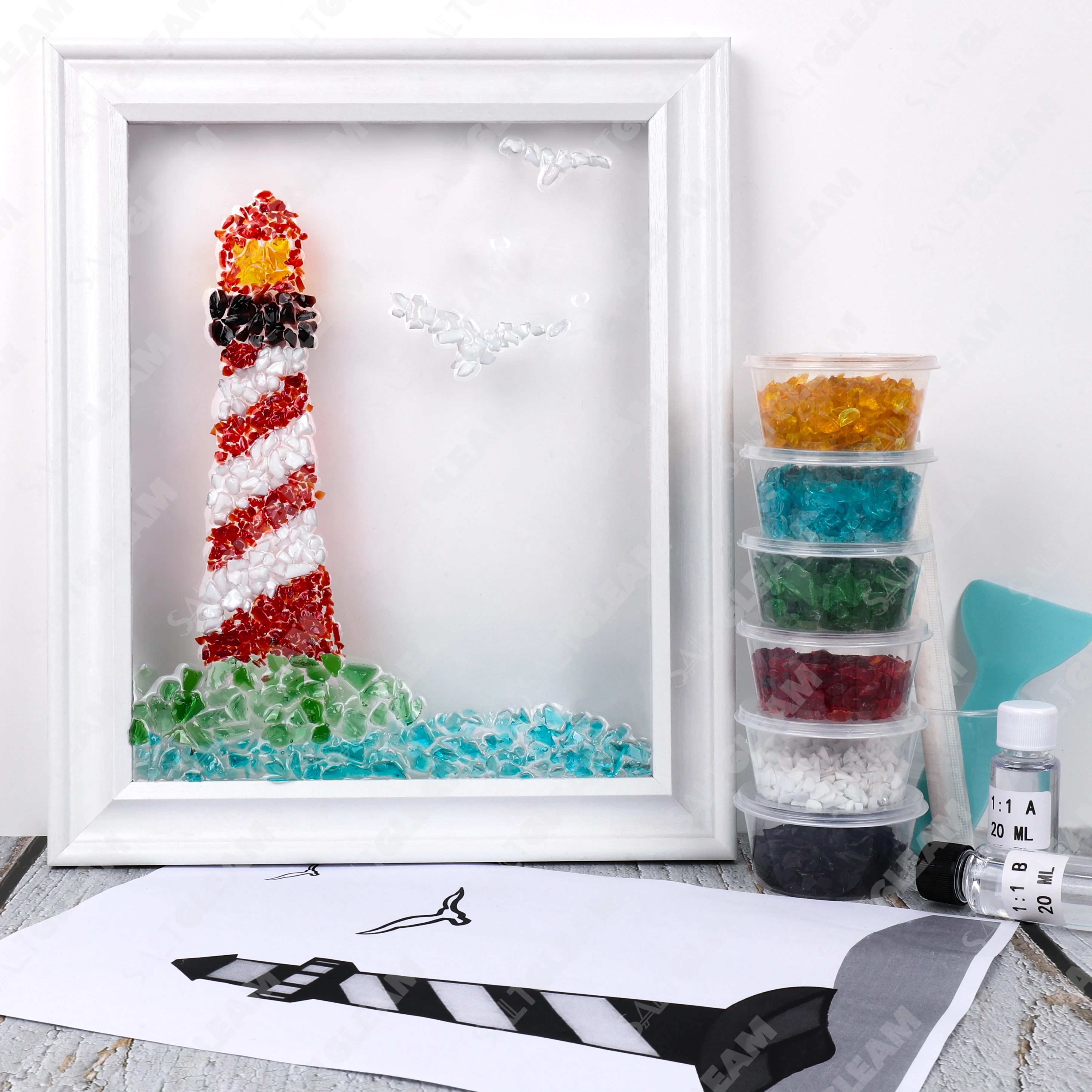 Lighthouse Sea Glass Art Kit