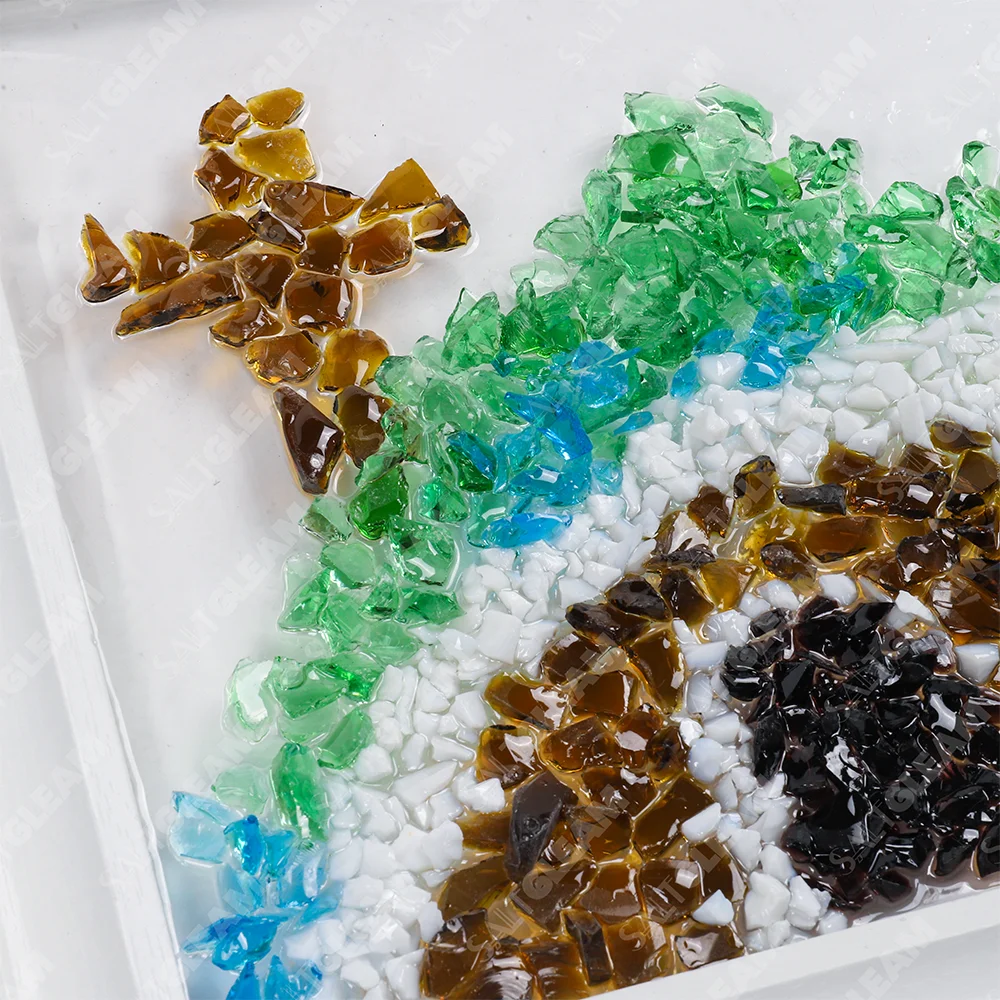 Jesus Scene Sea Glass Art Set