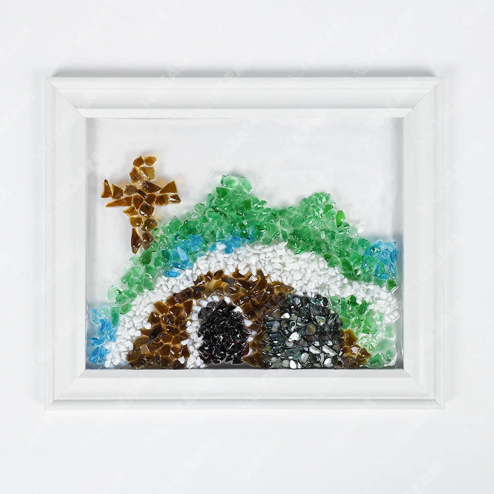 Jesus Scene Sea Glass Art Set