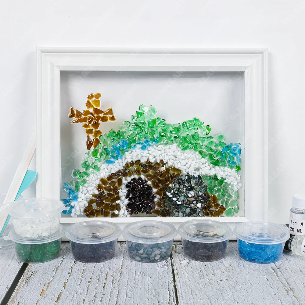 Jesus Scene Sea Glass Art Set