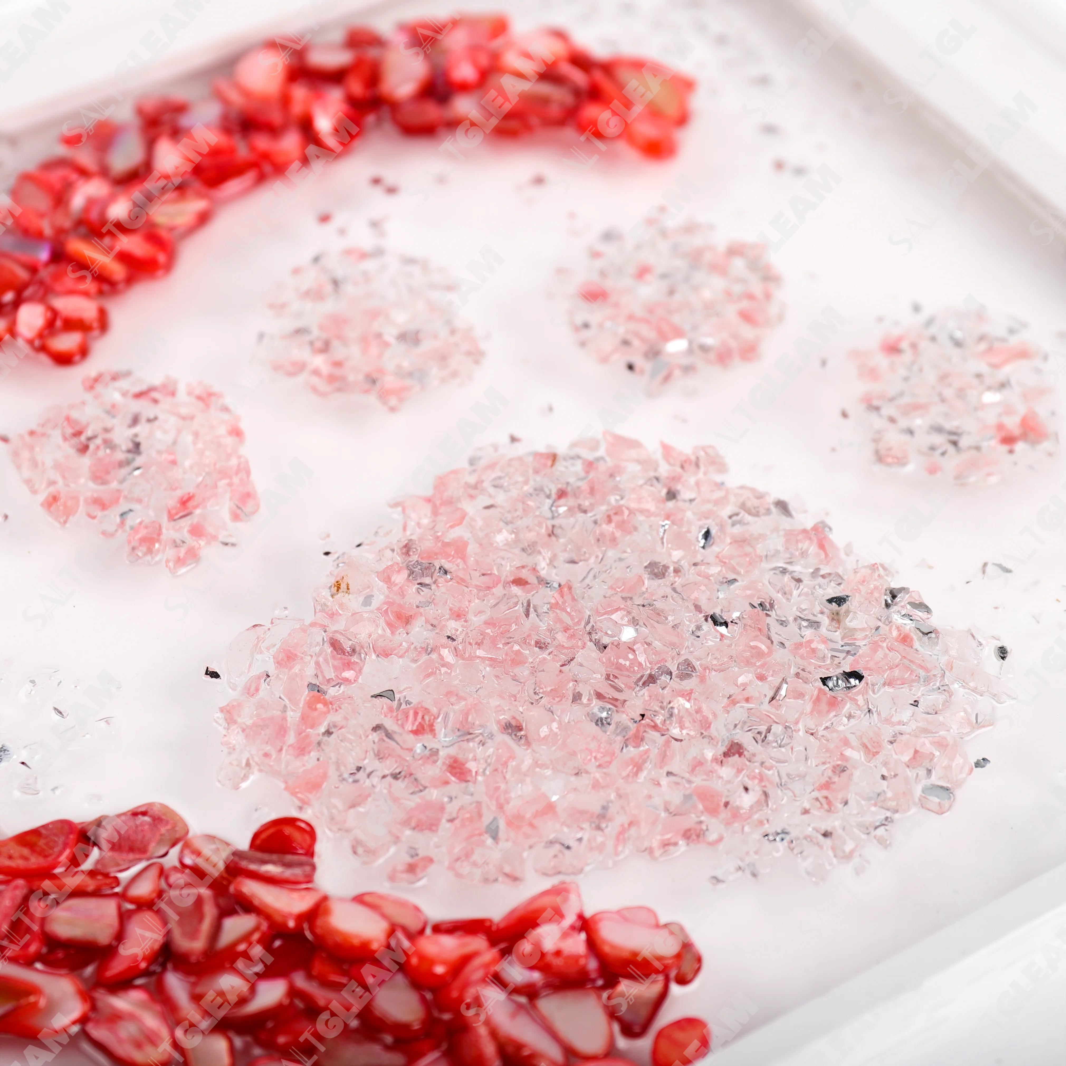 Pink Love Paw Print Sea Glass Art Kit