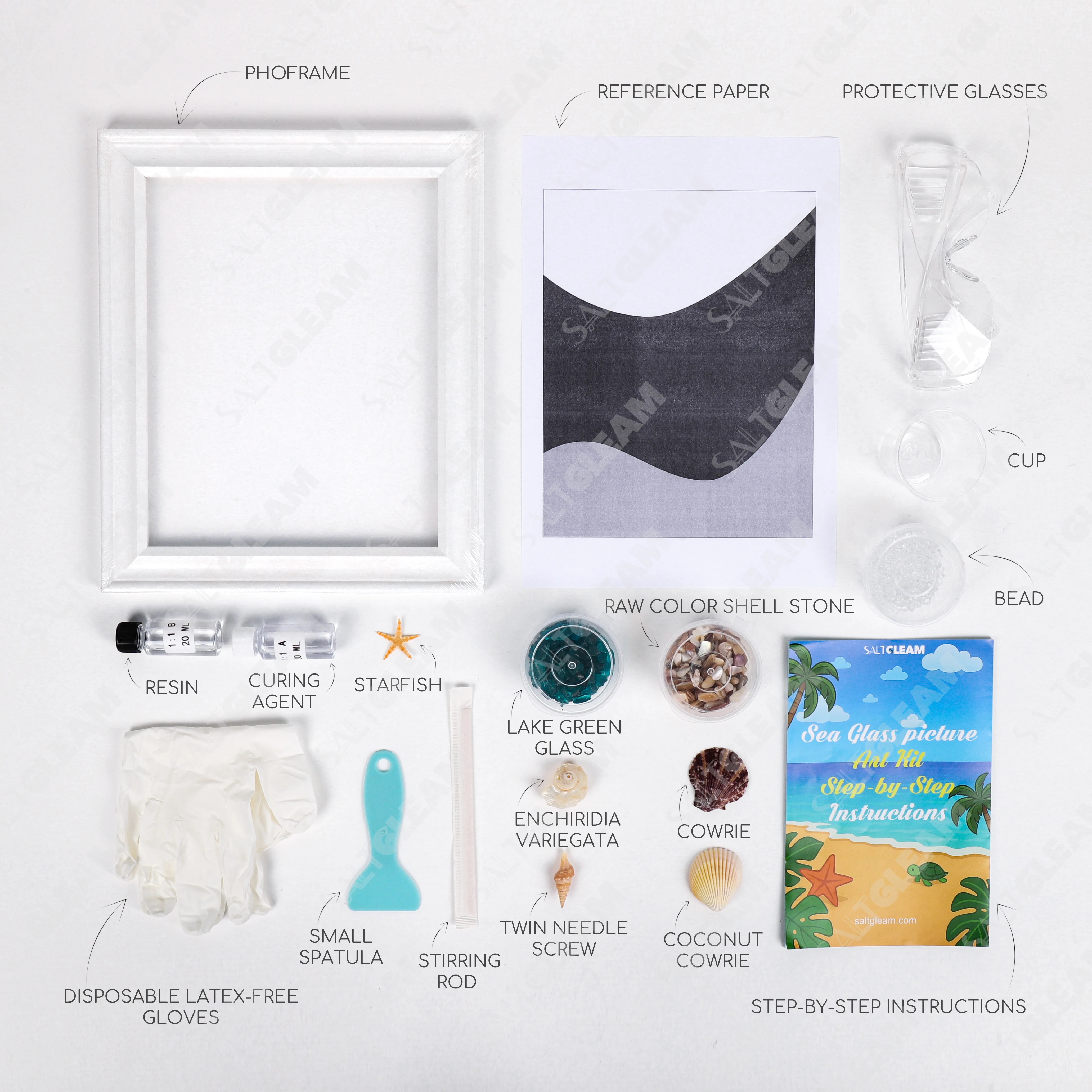 Deep Sea Line Sea Glass Art Kit