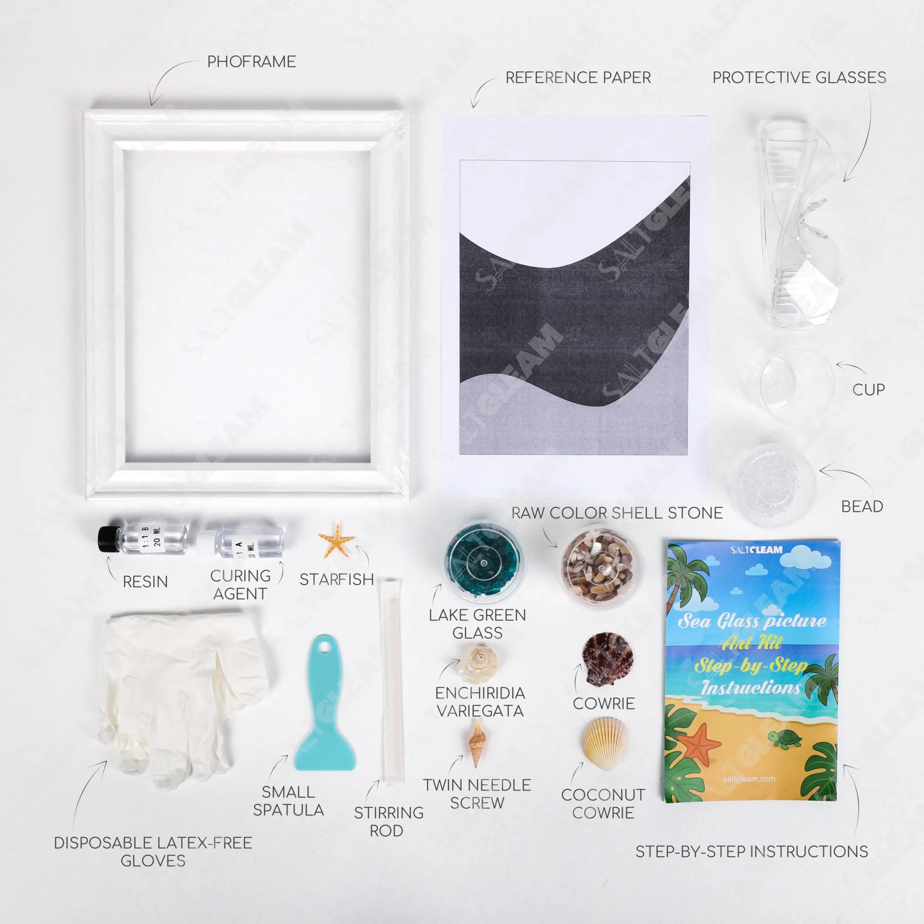 Deep Sea Line Sea Glass Art Kit