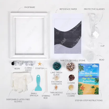 Deep Sea Line Sea Glass Art Kit