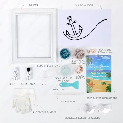 Coastal Anchor Sea Glass Art Kit