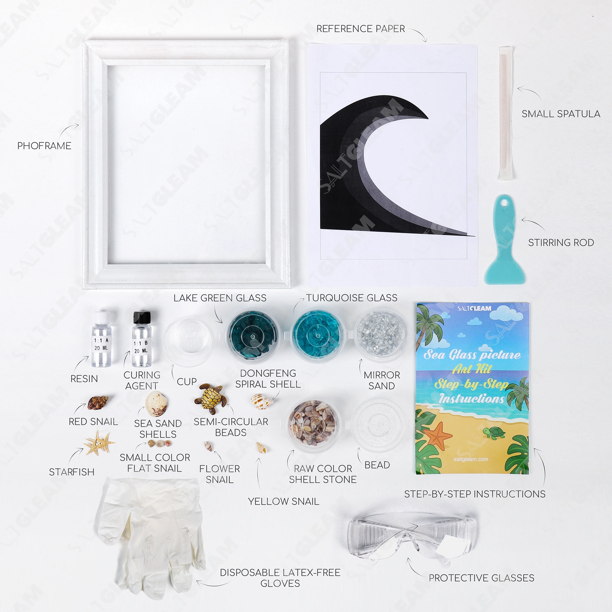 Brave Turtle Sea Glass Art Kit