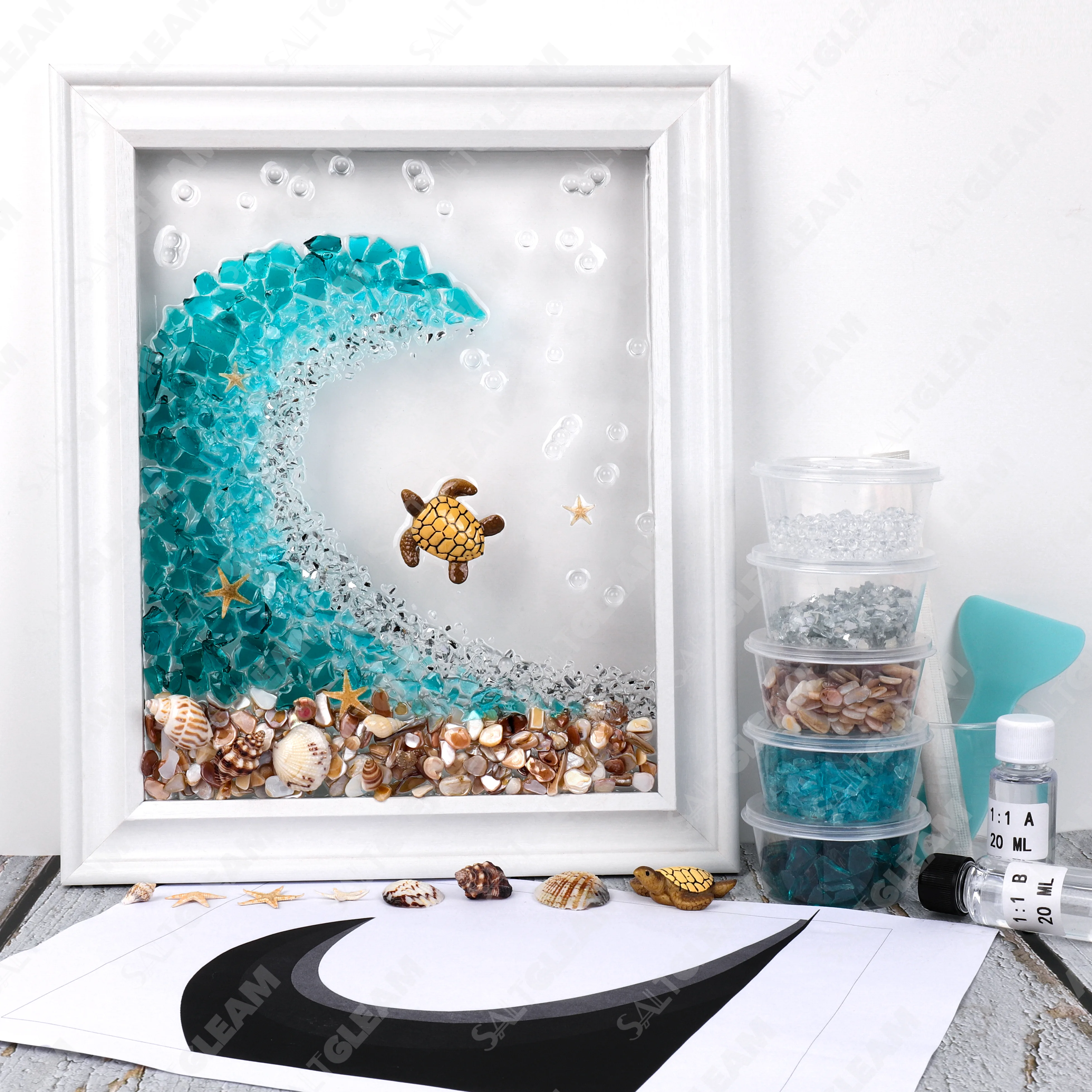 Brave Turtle Sea Glass Art Kit