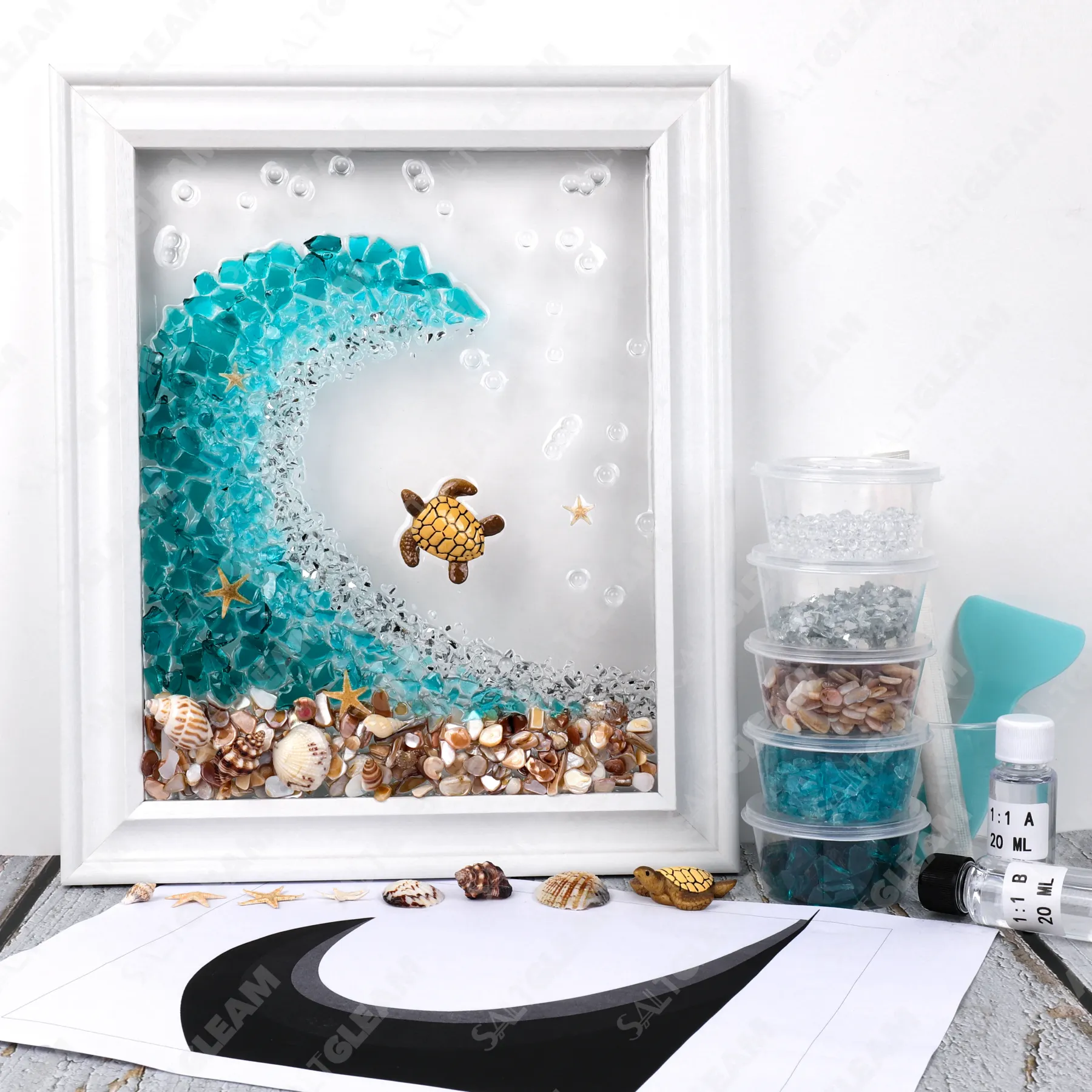 Brave Turtle Sea Glass Art Kit