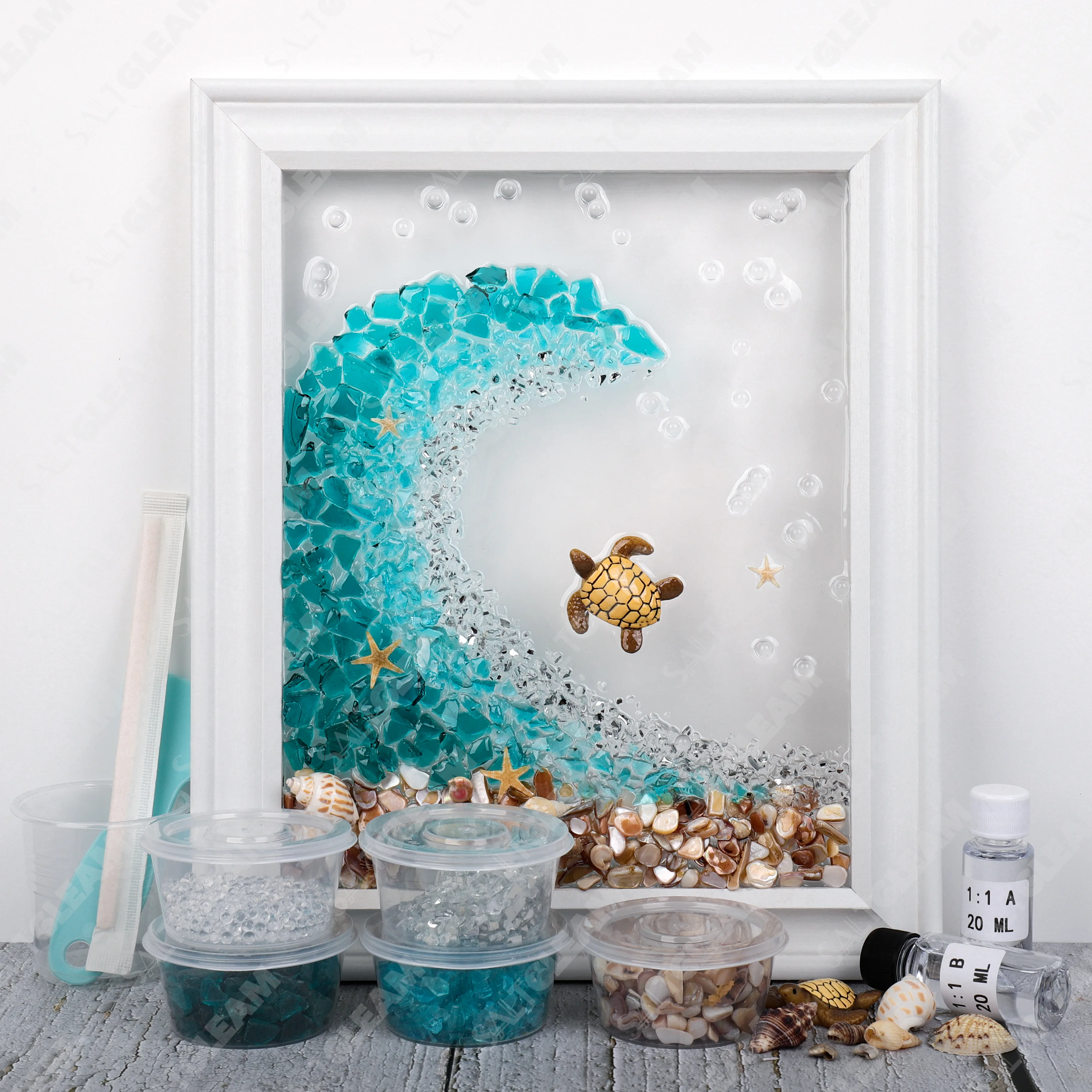 Brave Turtle Sea Glass Art Kit