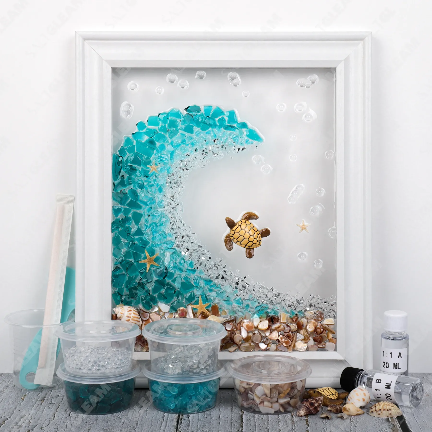 Brave Turtle Sea Glass Art Kit