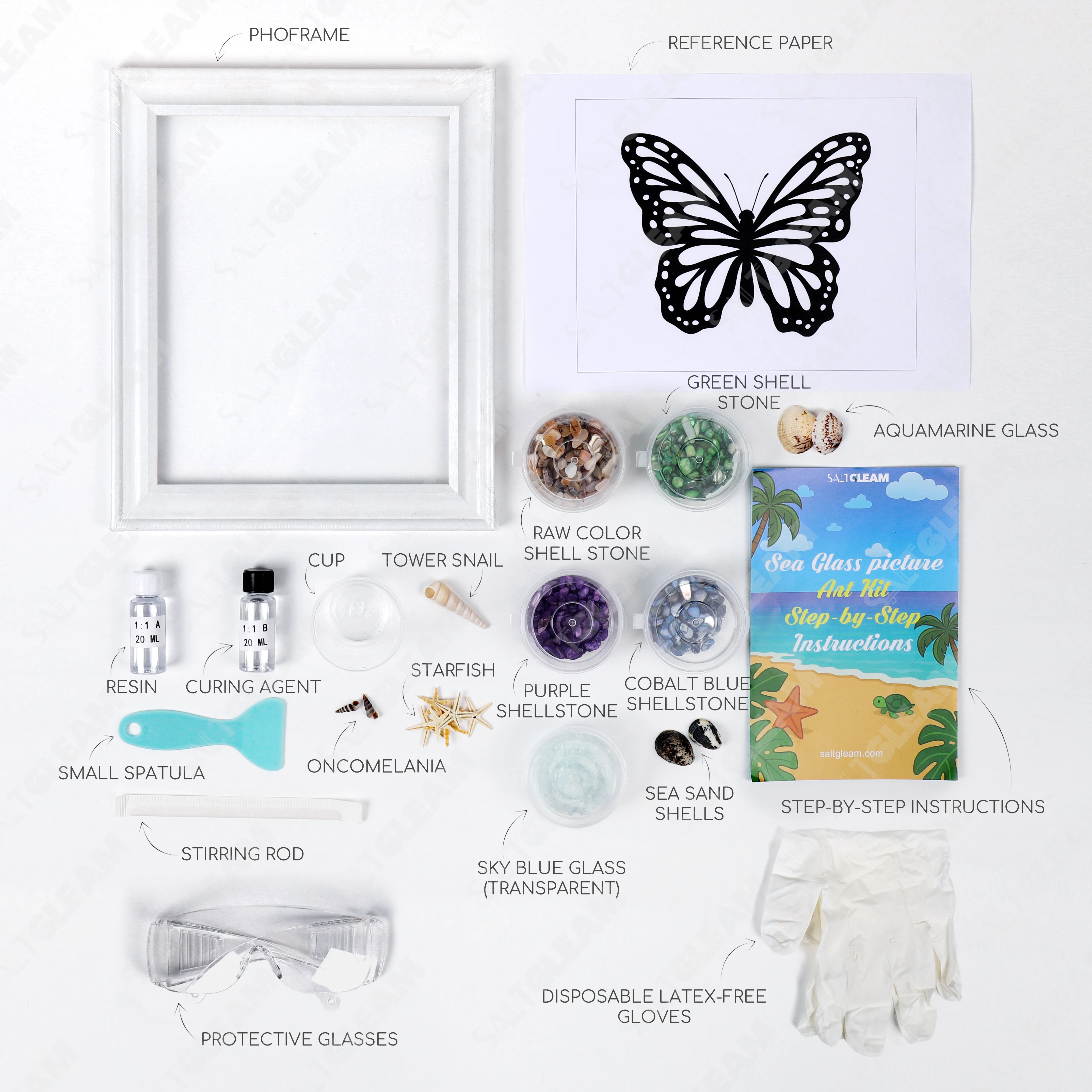 Octopus Sea Glass Art Kit