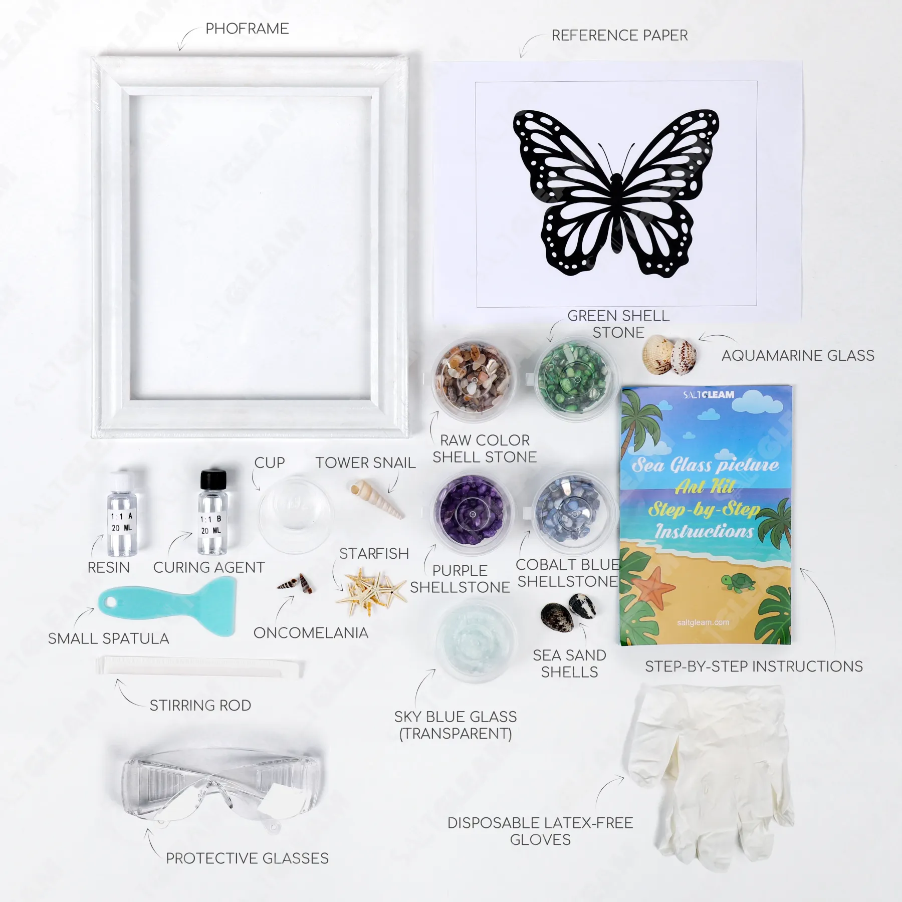 Octopus Sea Glass Art Kit