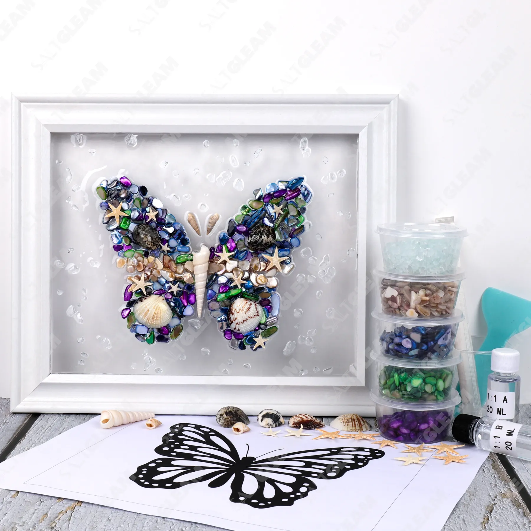 Octopus Sea Glass Art Kit