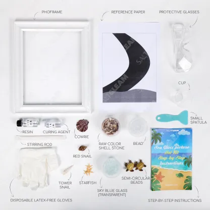 Clear Ocean Sea Glass Art Kit