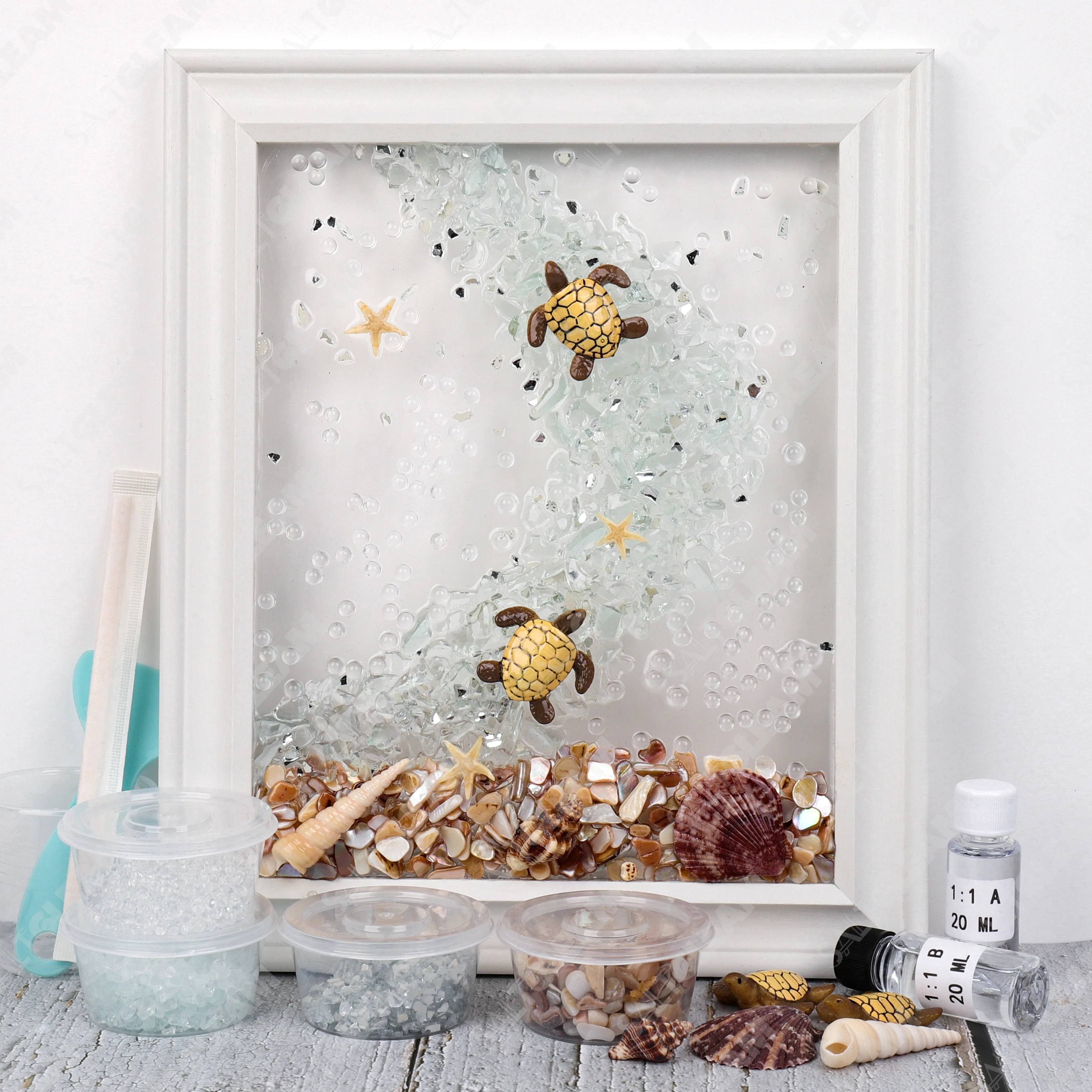 Clear Ocean Sea Glass Art Kit