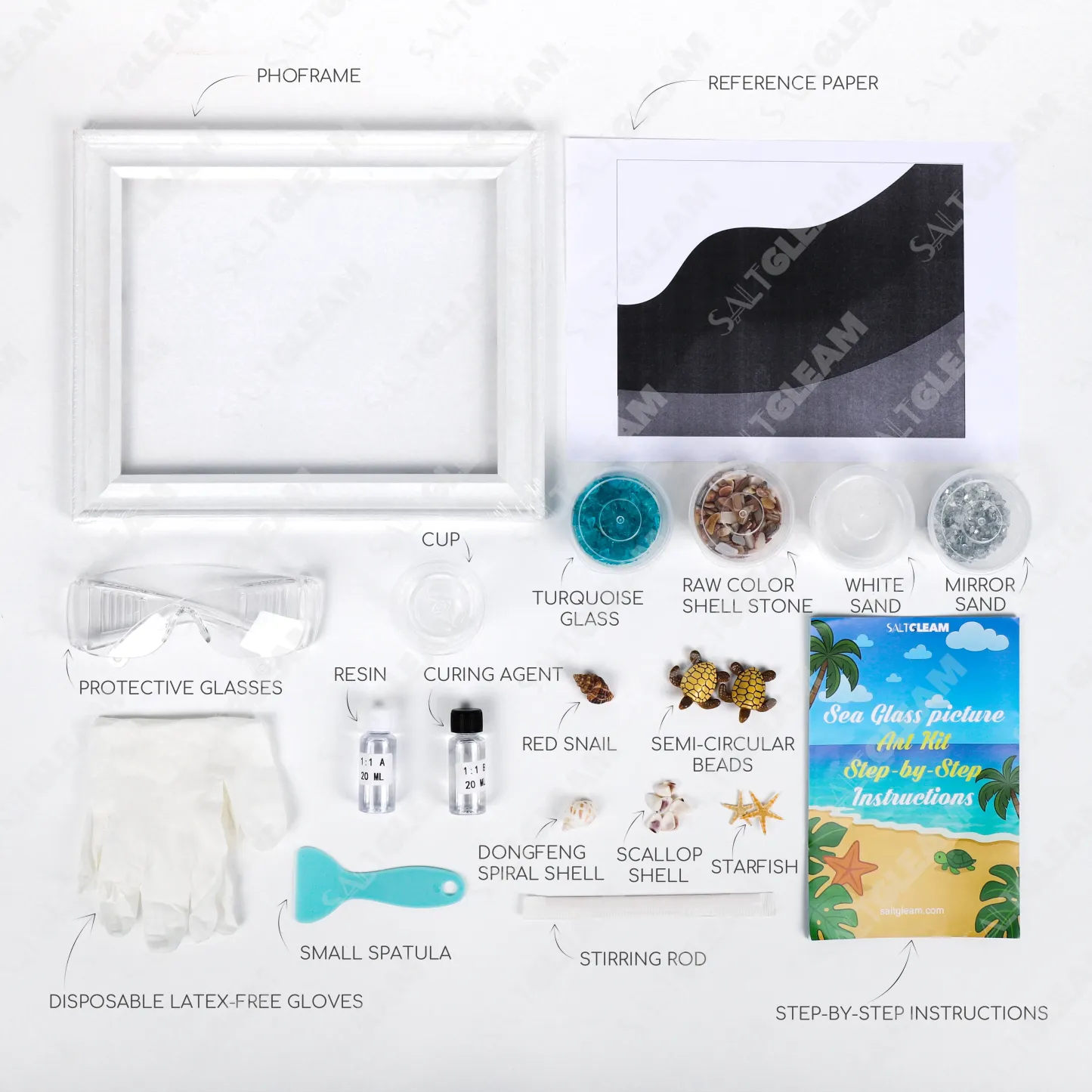 Coastal Turtle Breeze Sea Glass Art Kit