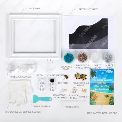 Coastal Turtle Breeze Sea Glass Art Kit