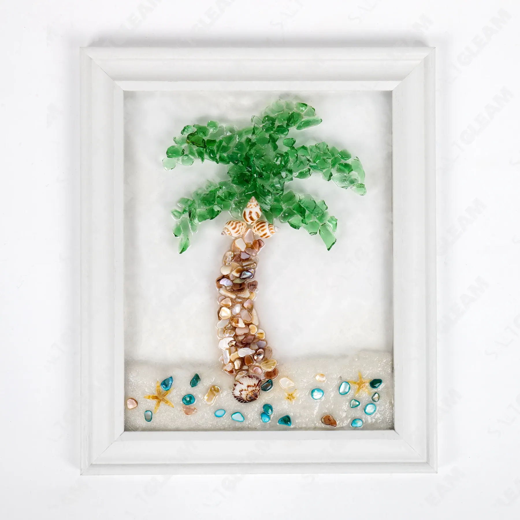 Palm Tree Sea Glass Art Kit