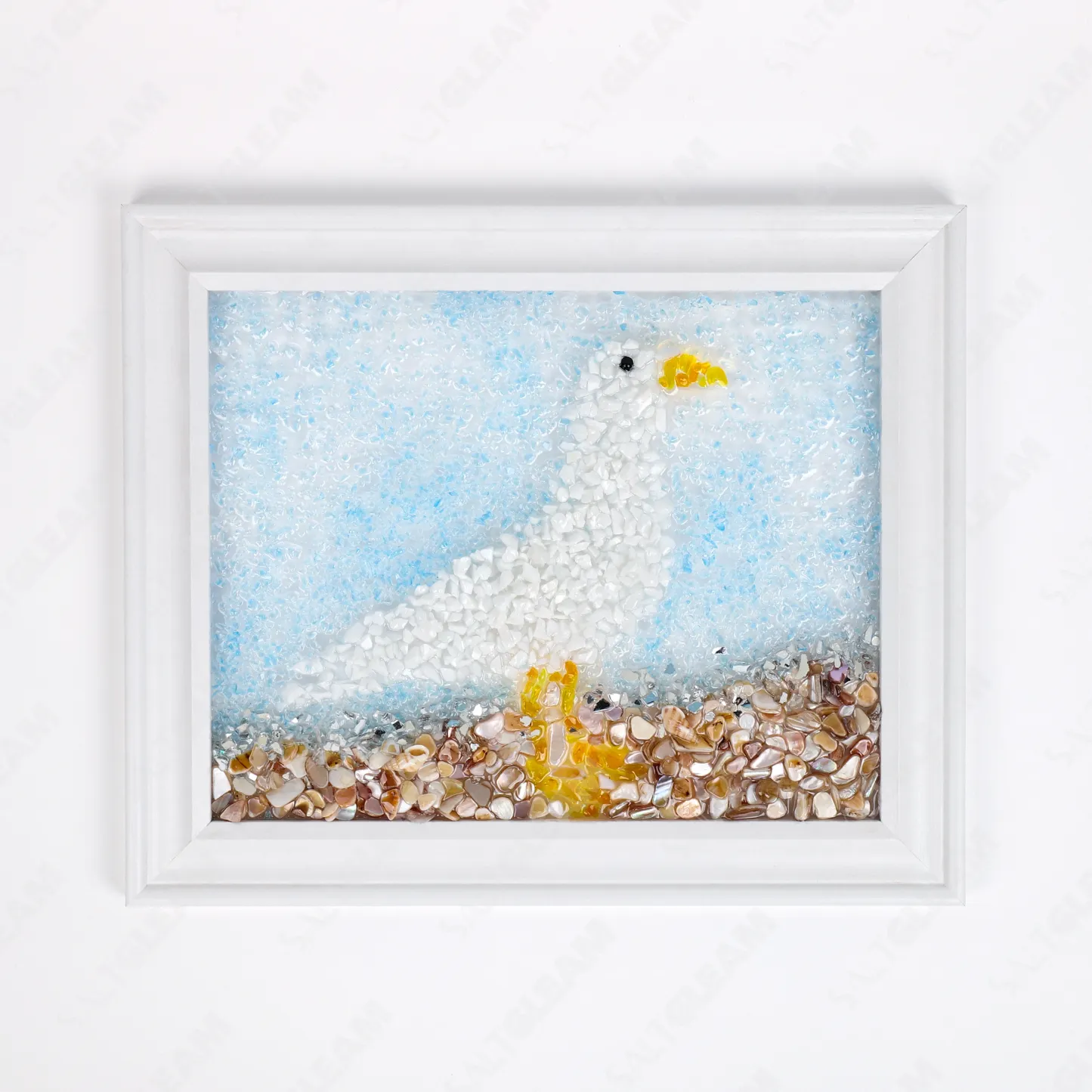 White Dove Sea Glass Art Kit