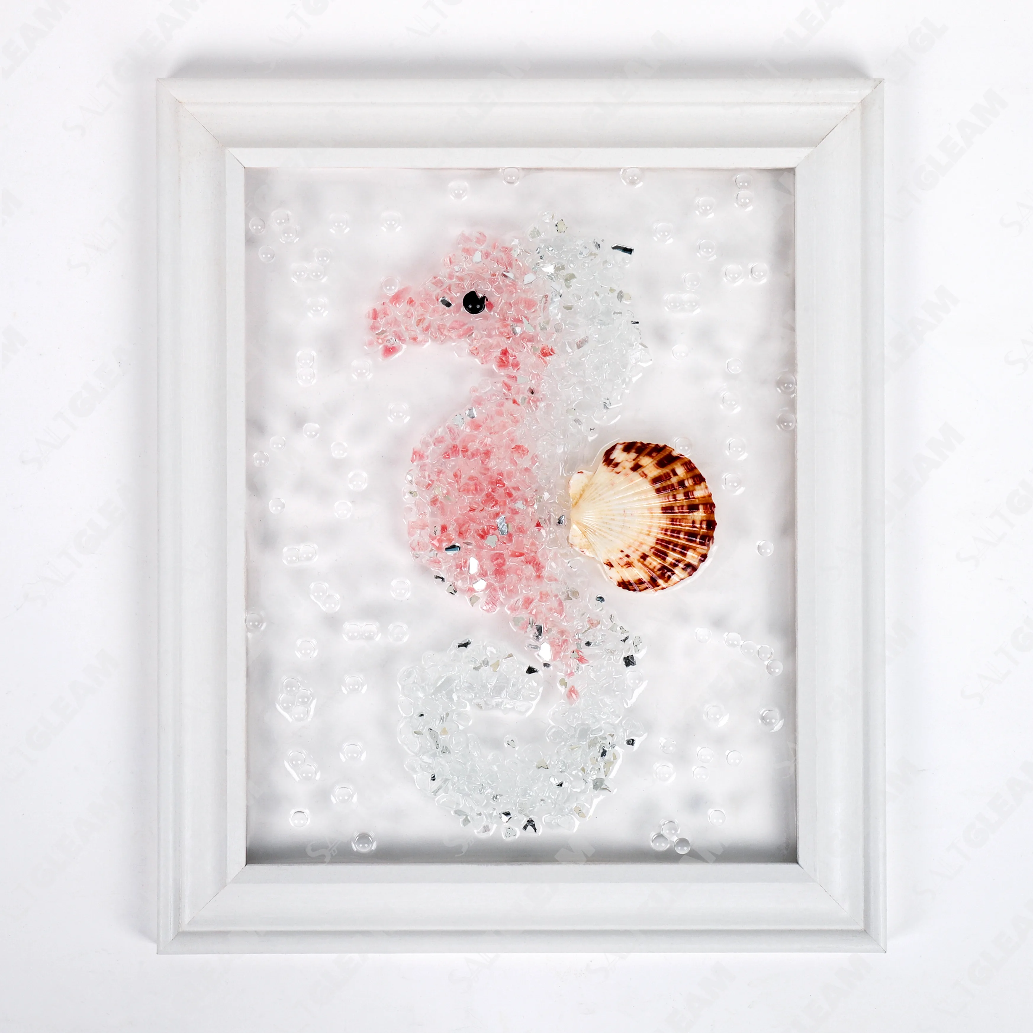 Pink Seahorse Sea Glass Art Kit