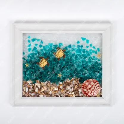 Ocean Turtle Sea Glass Art Kit