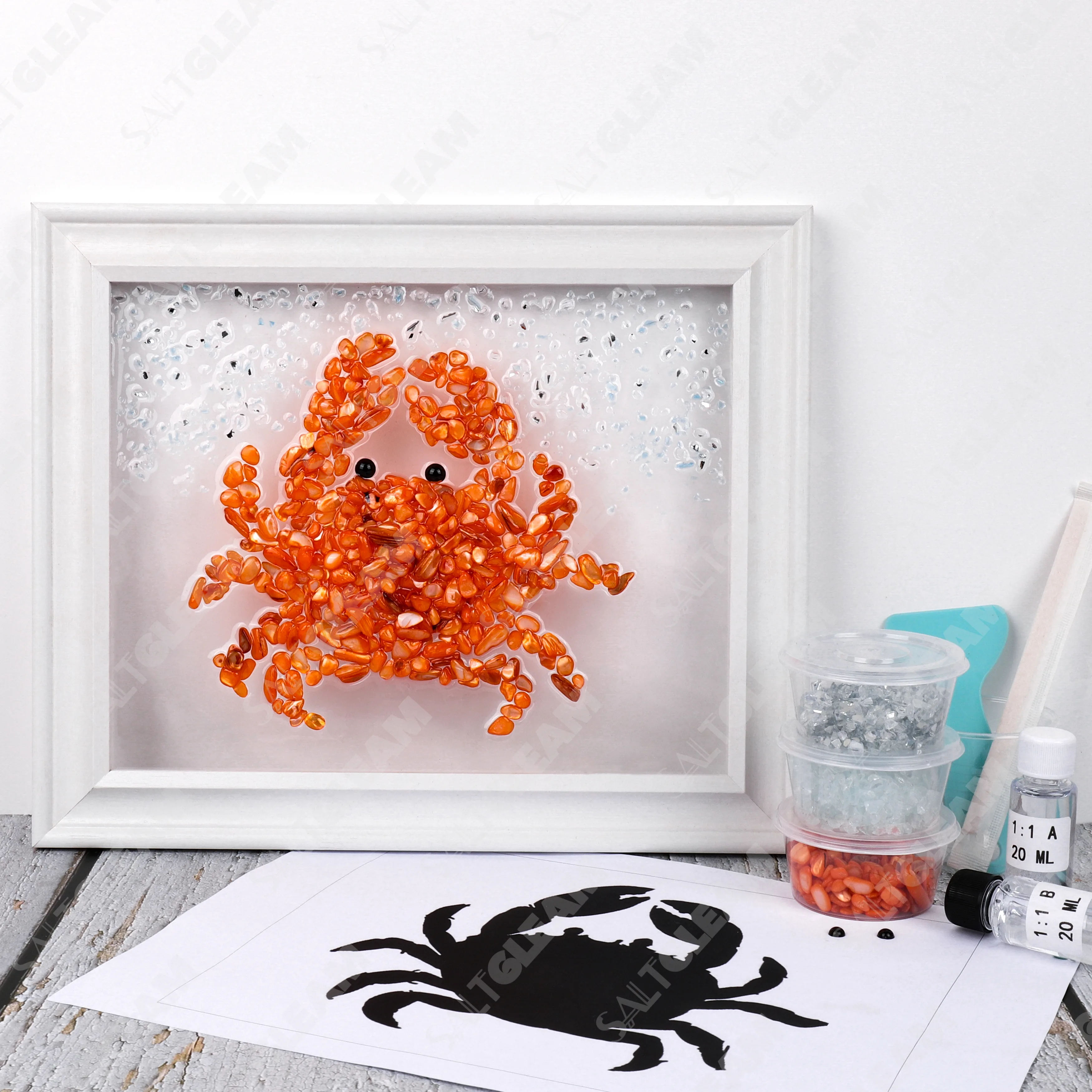 Crab Sea Glass Art Kit