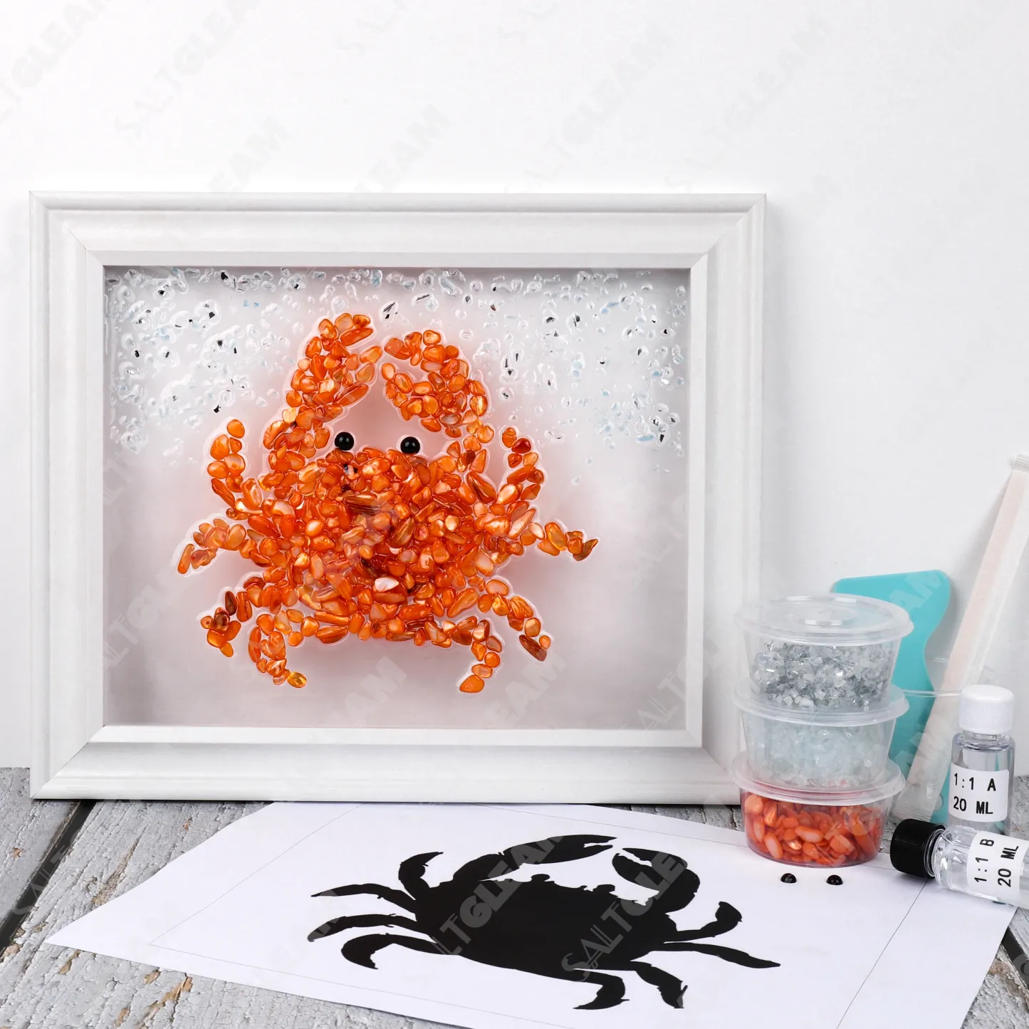 Crab Sea Glass Art Kit