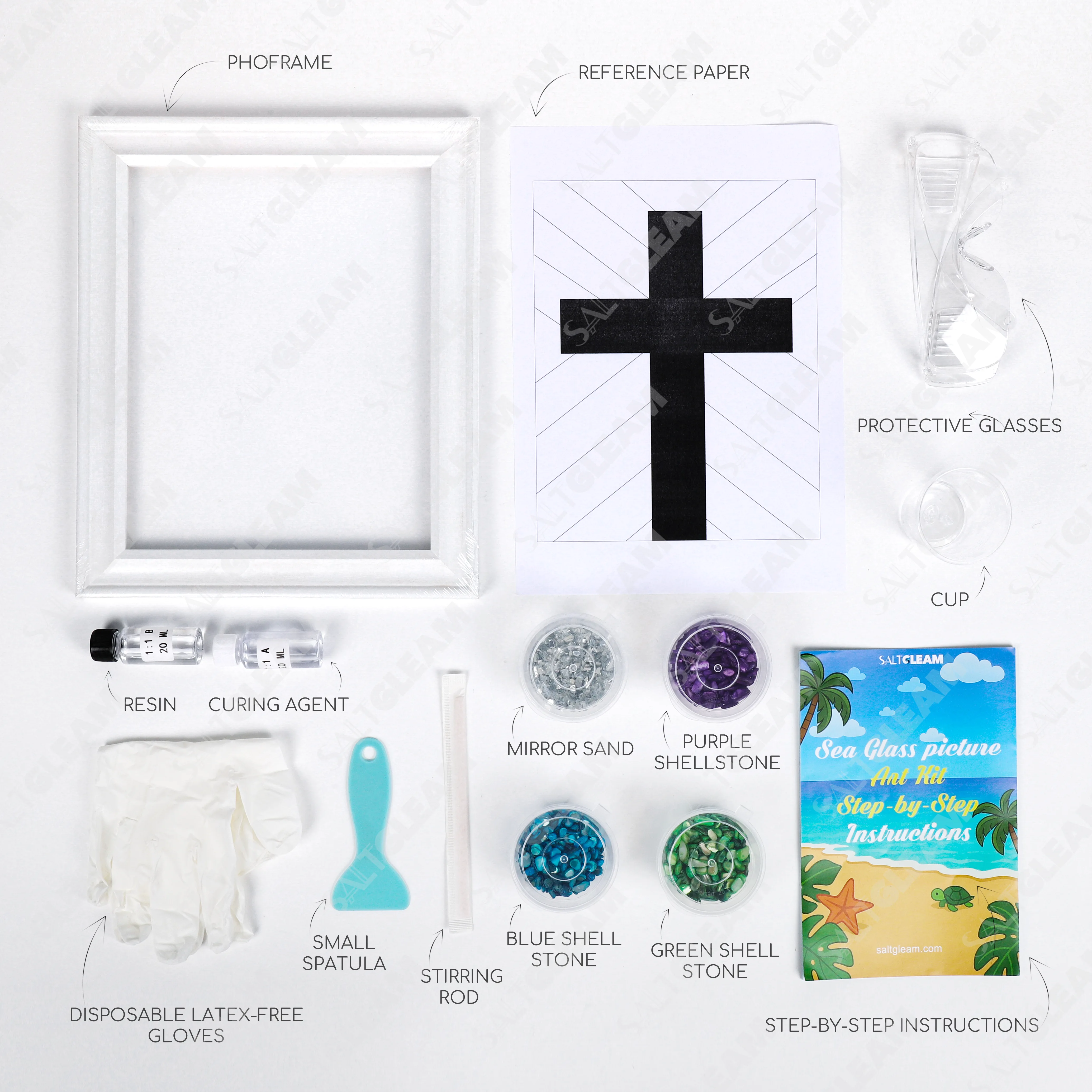 Cross Sea Glass Art Kit
