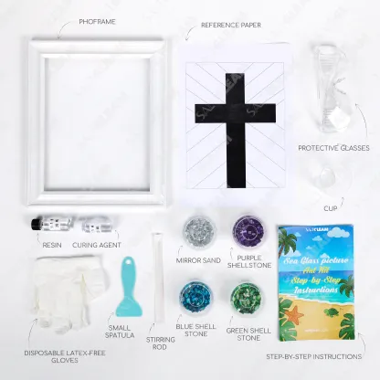 Cross Sea Glass Art Kit