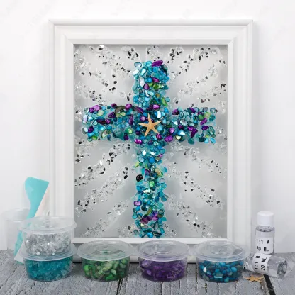 Cross Sea Glass Art Kit