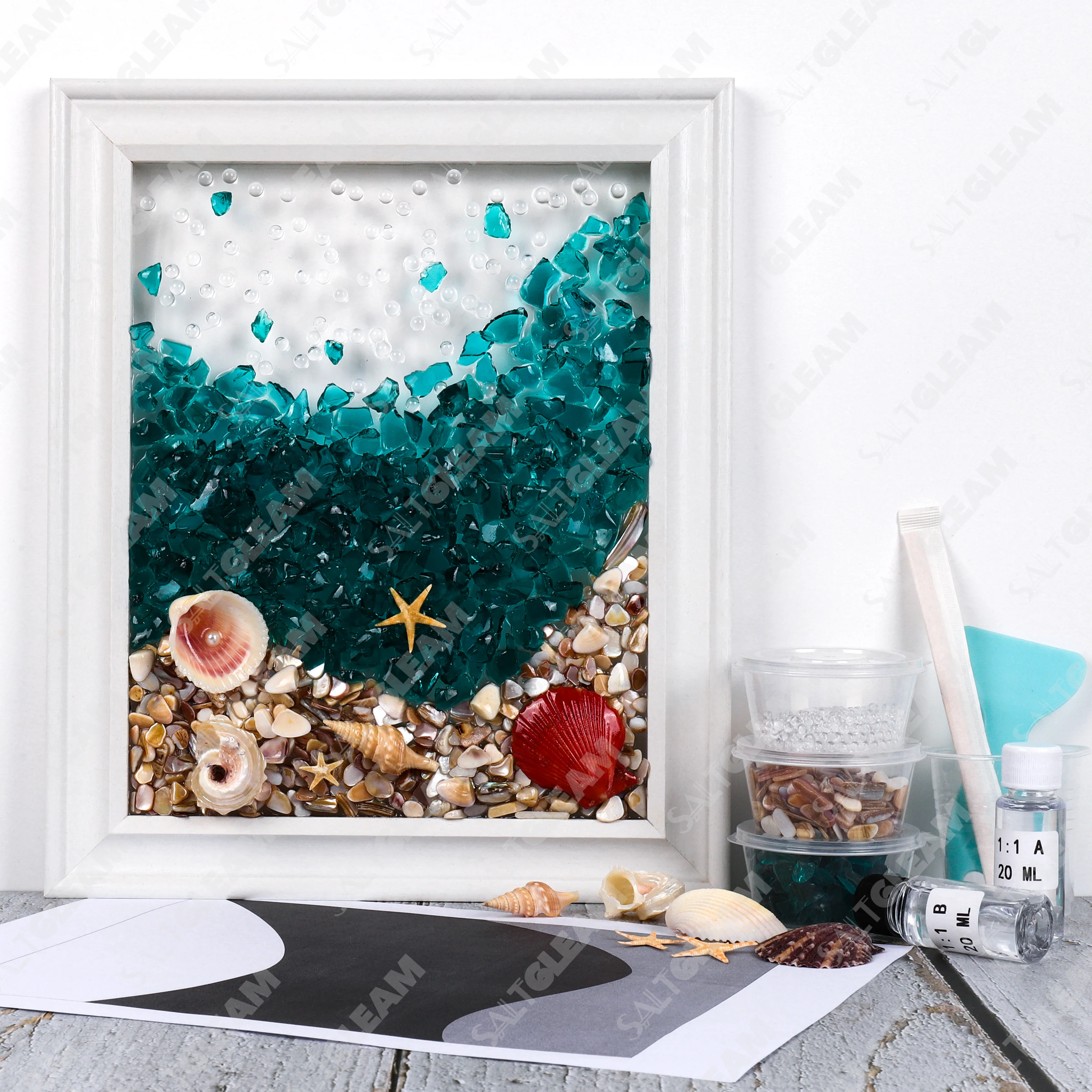 Deep Sea Line Sea Glass Art Kit