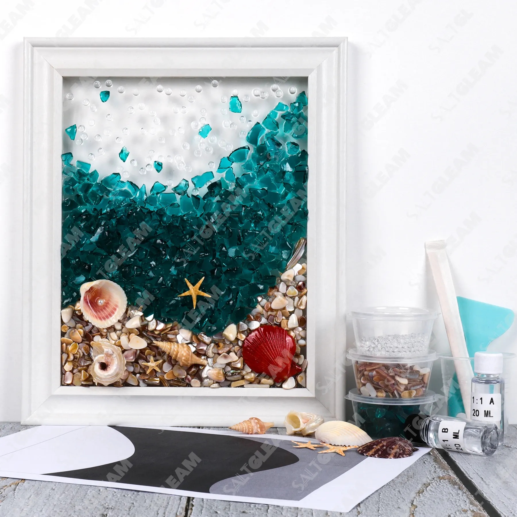 Deep Sea Line Sea Glass Art Kit