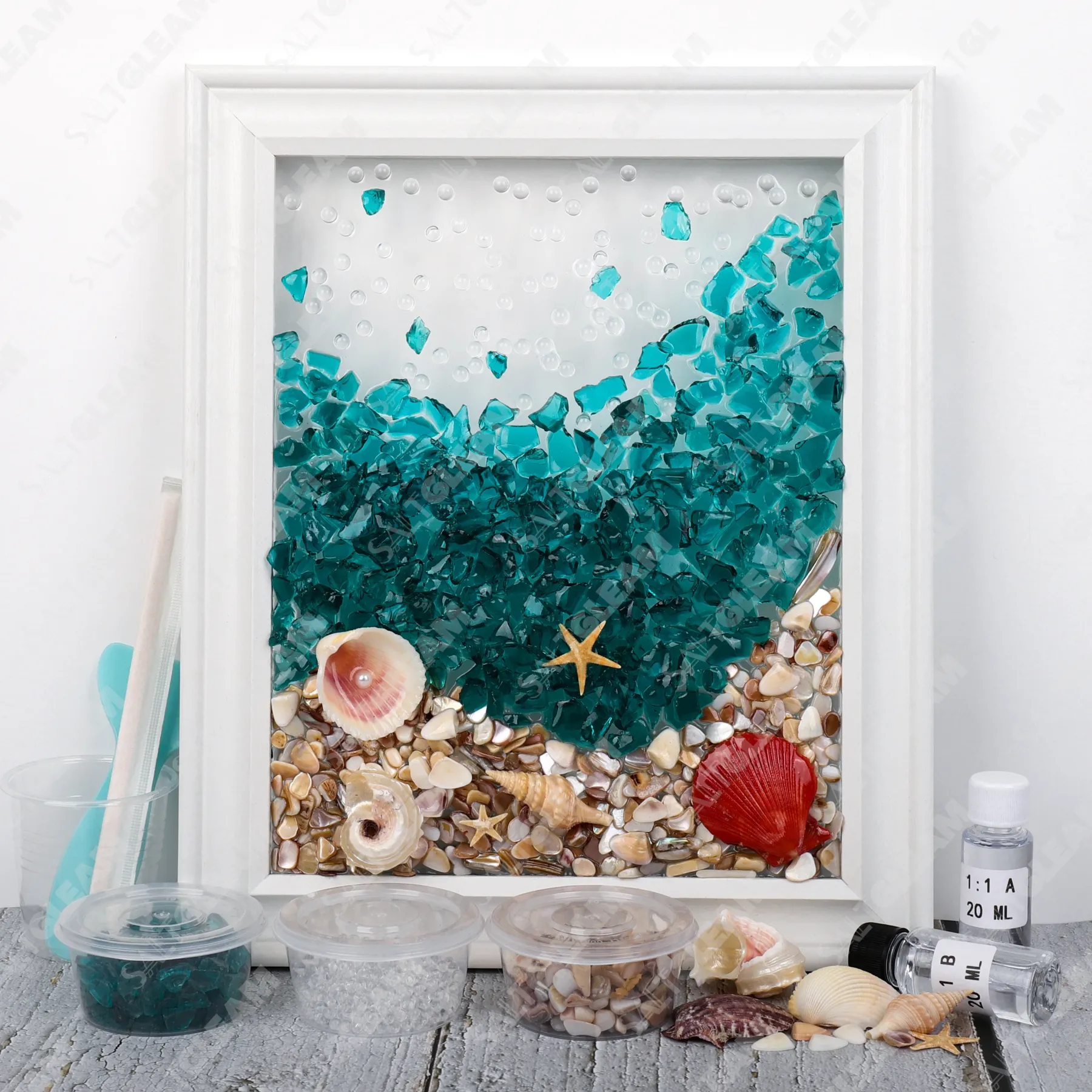 Deep Sea Line Sea Glass Art Kit