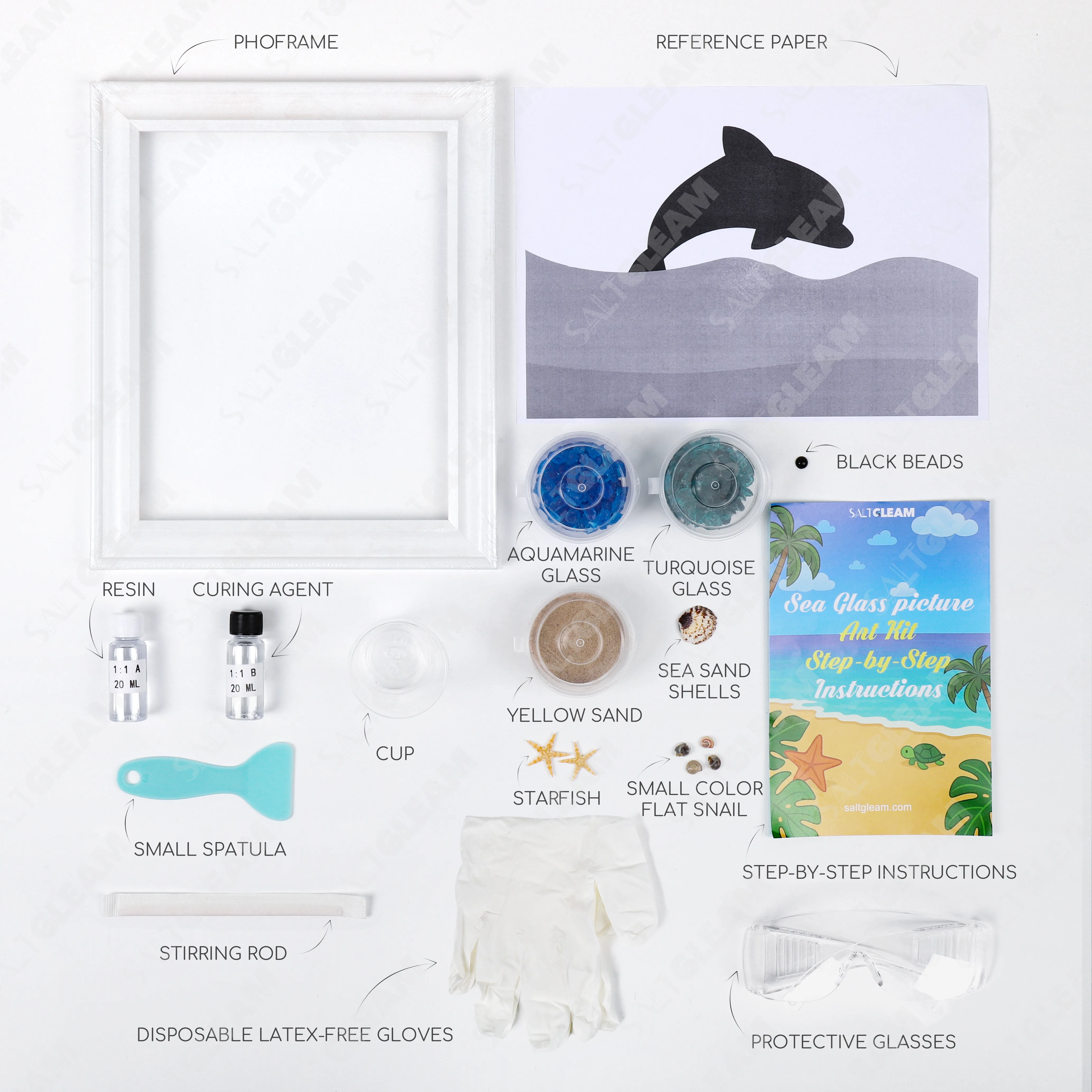 Dolphin Sea Glass Art Kit