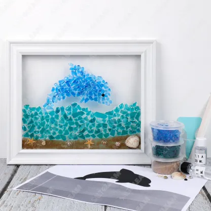 Dolphin Sea Glass Art Kit