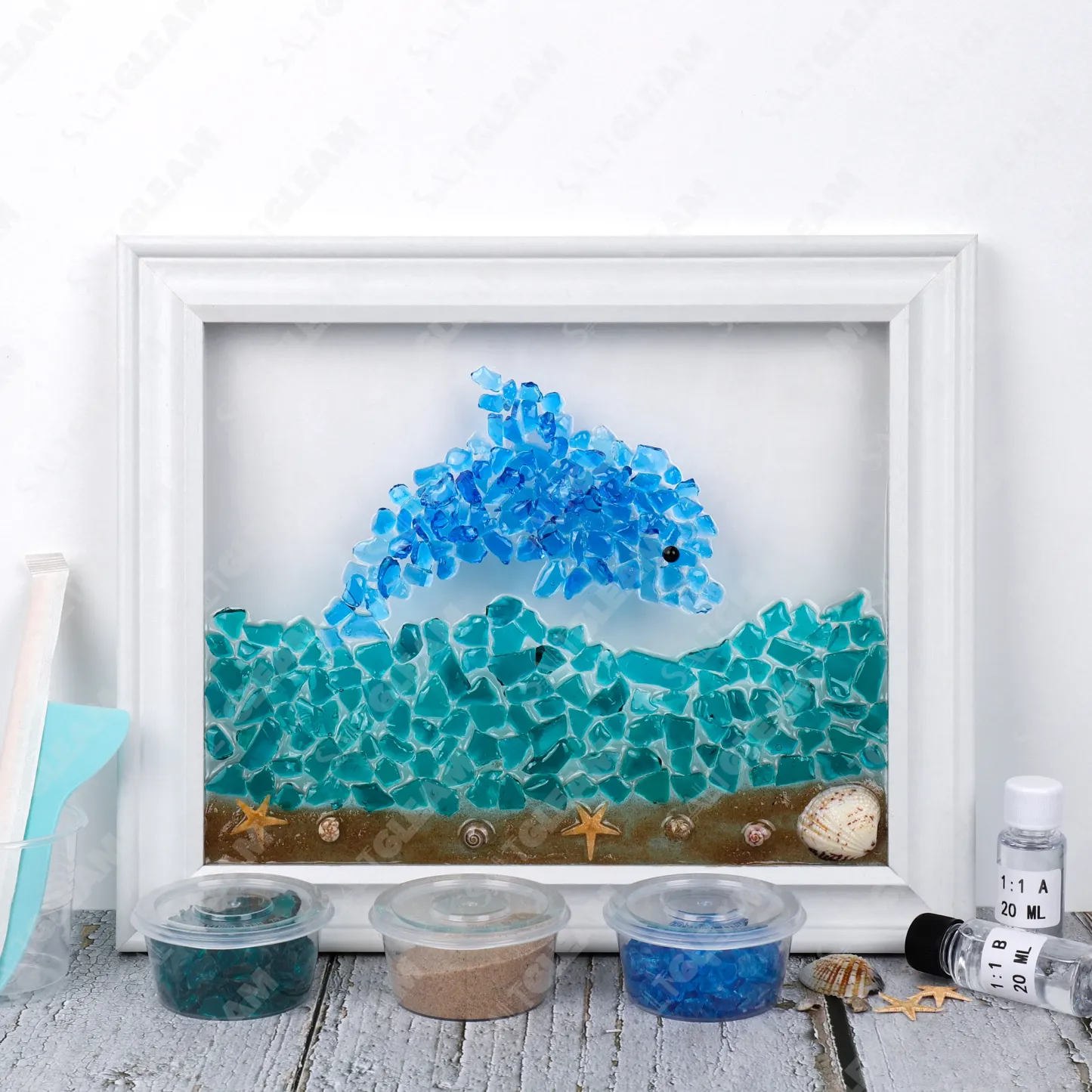 Dolphin Sea Glass Art Kit