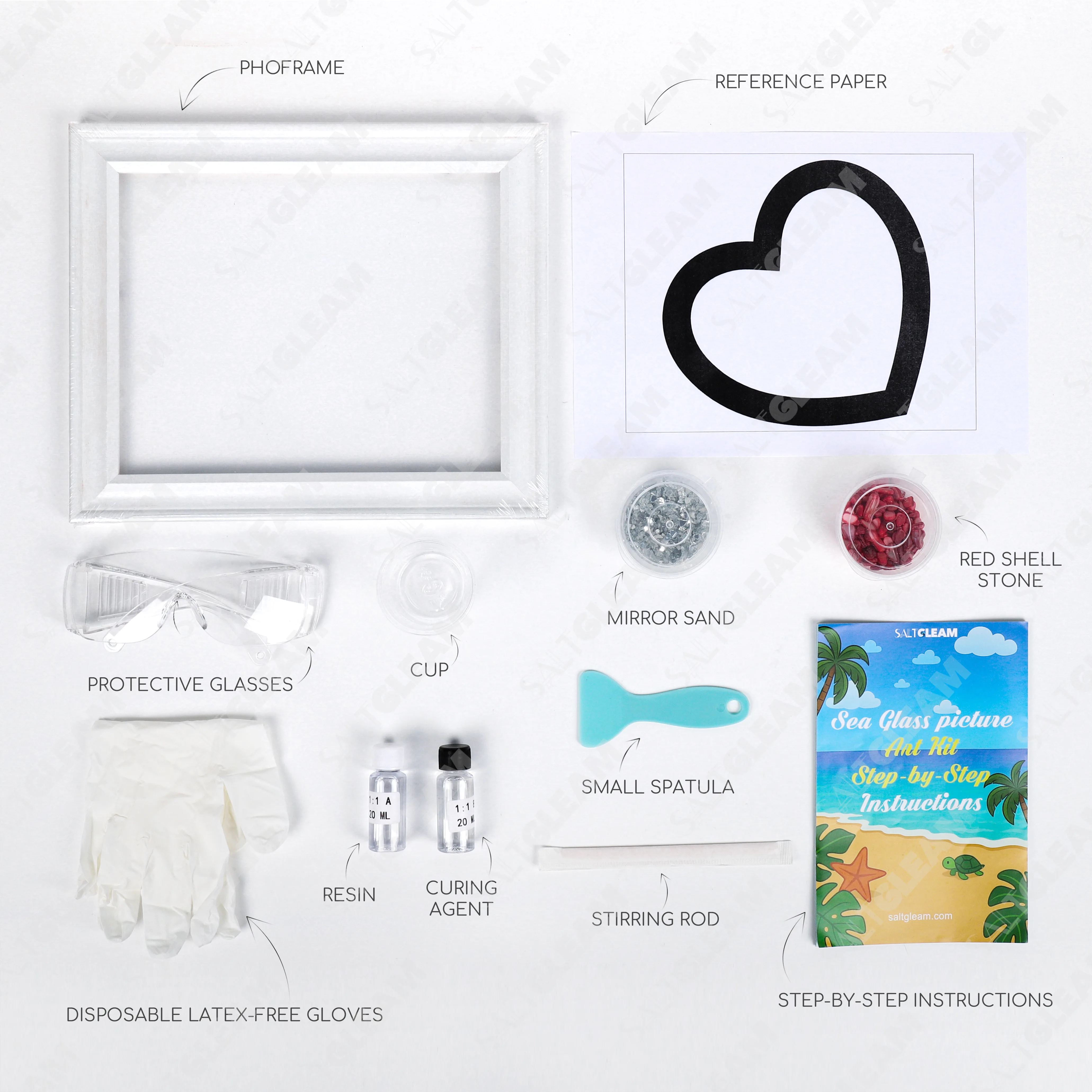Forever Love Sea Glass Art Kit