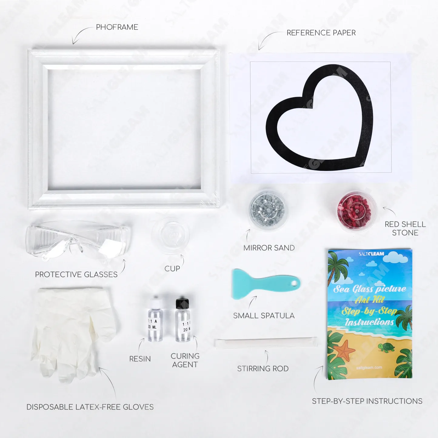 Forever Love Sea Glass Art Kit