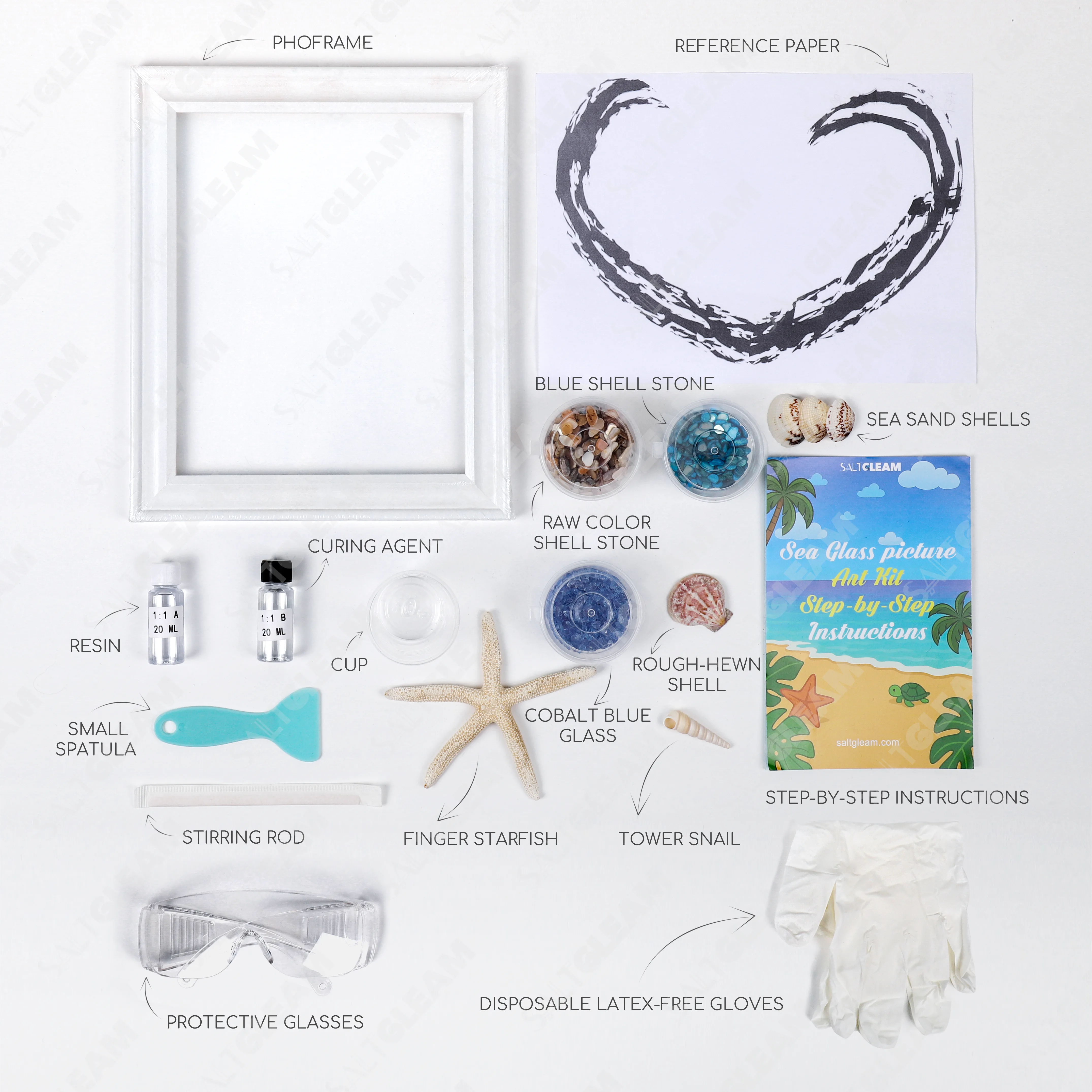 Hearts of the Sea Glass Art Kit