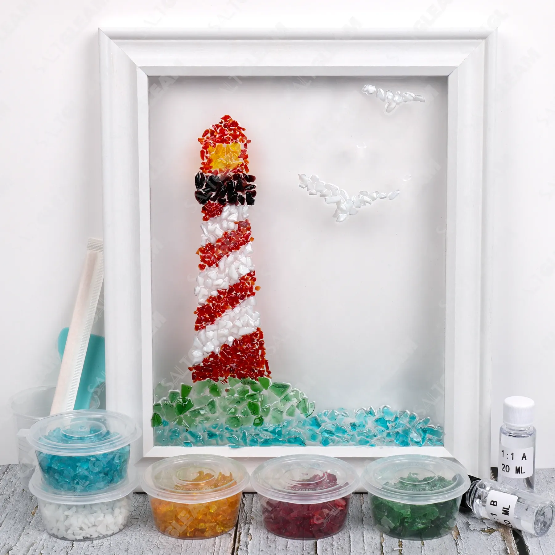 Lighthouse Sea Glass Art Kit