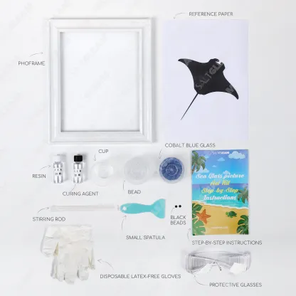 Manta Ray Sea Glass Art Kit