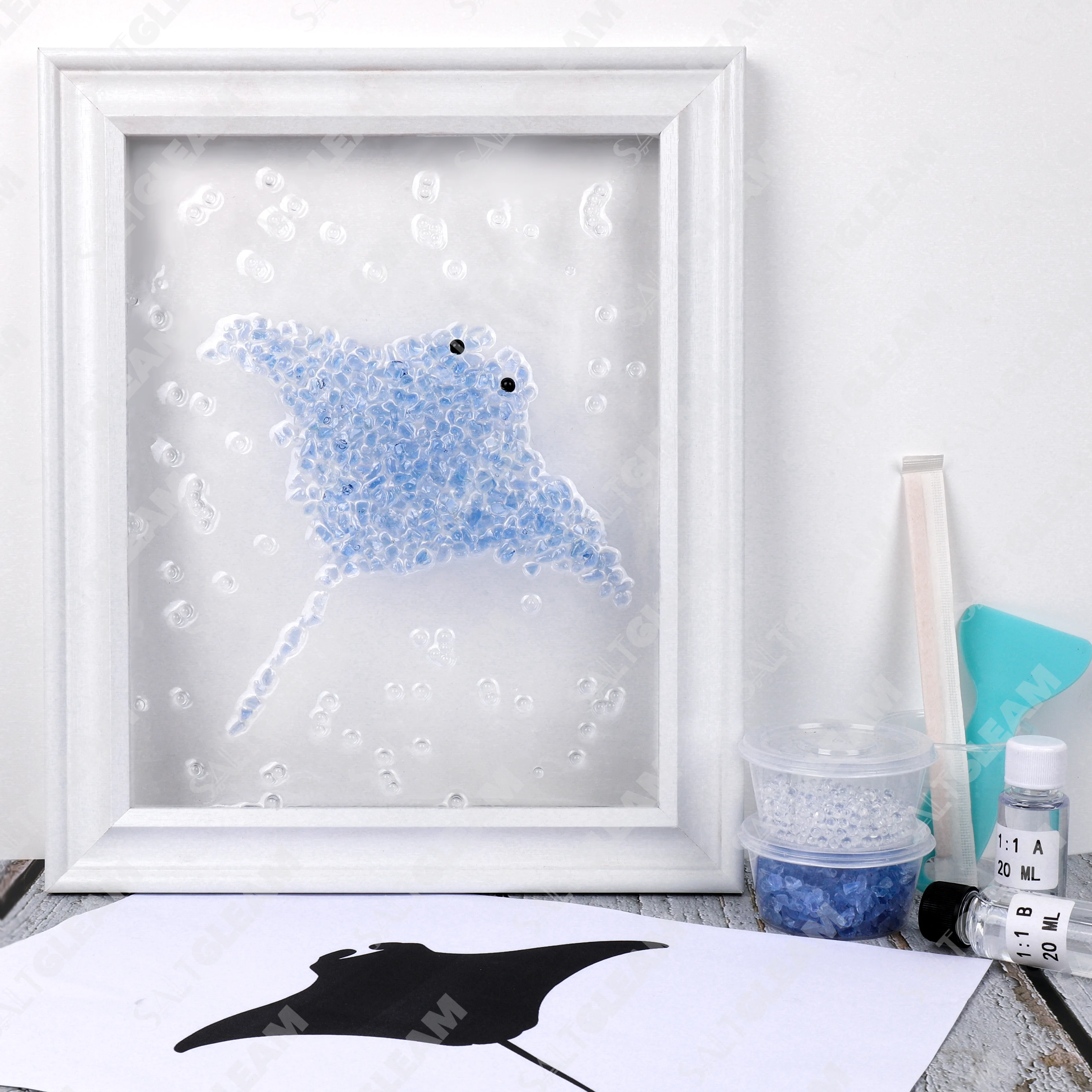 Manta Ray Sea Glass Art Kit