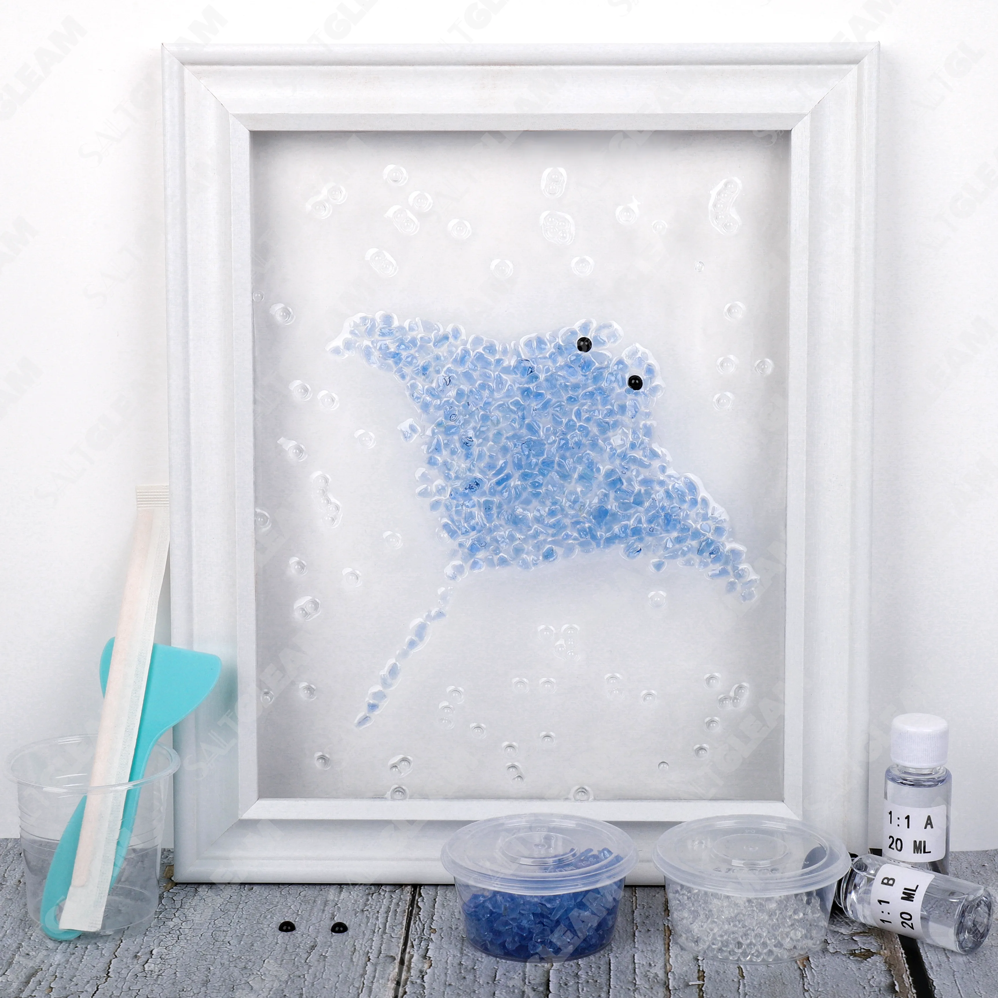 Manta Ray Sea Glass Art Kit