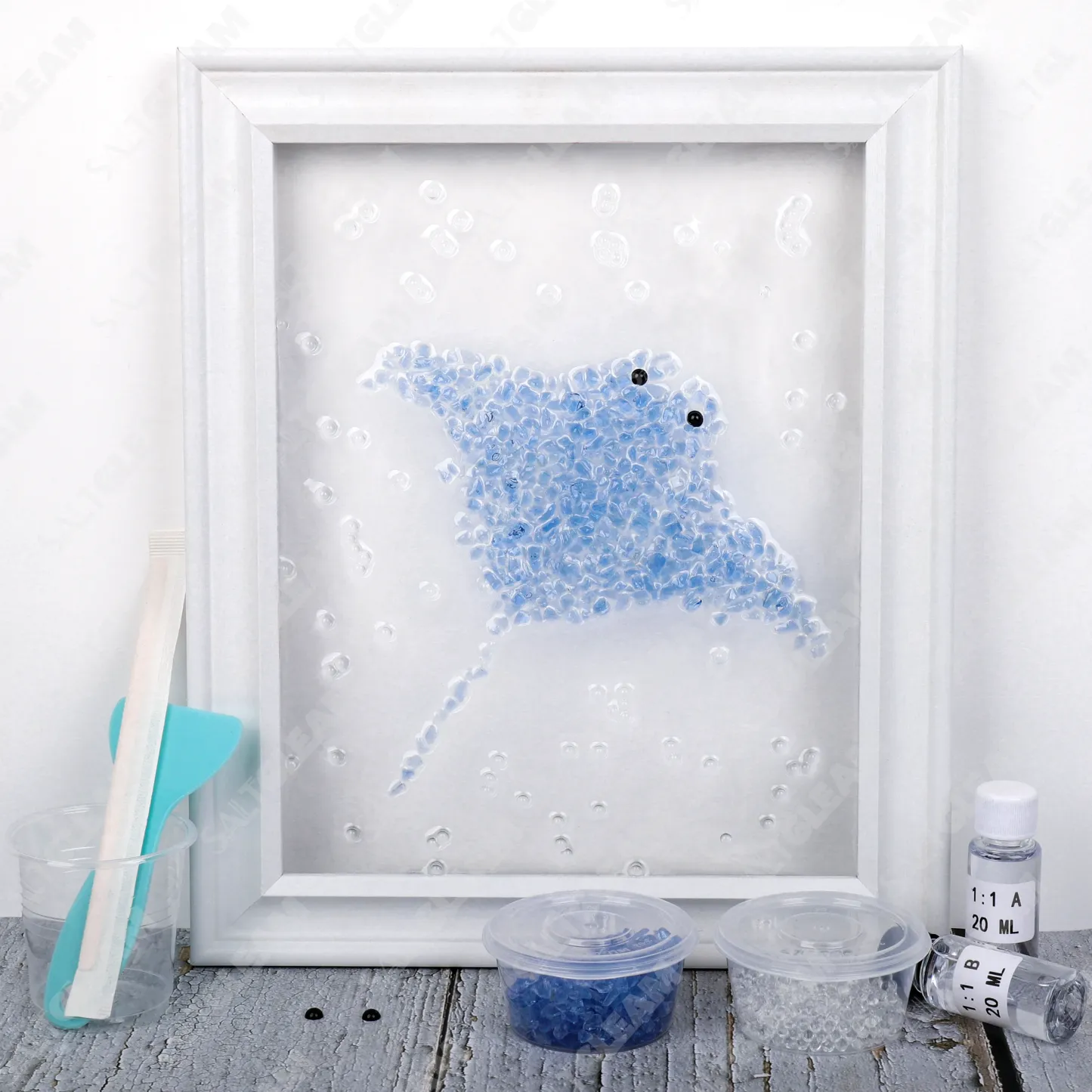 Manta Ray Sea Glass Art Kit