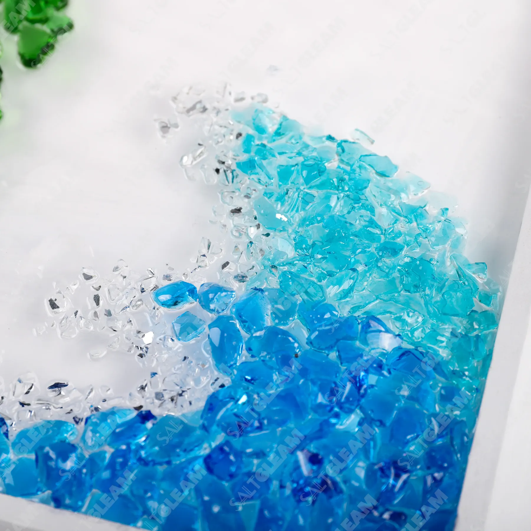 Palm Tree Ocean Waves Sea Glass Art Kit