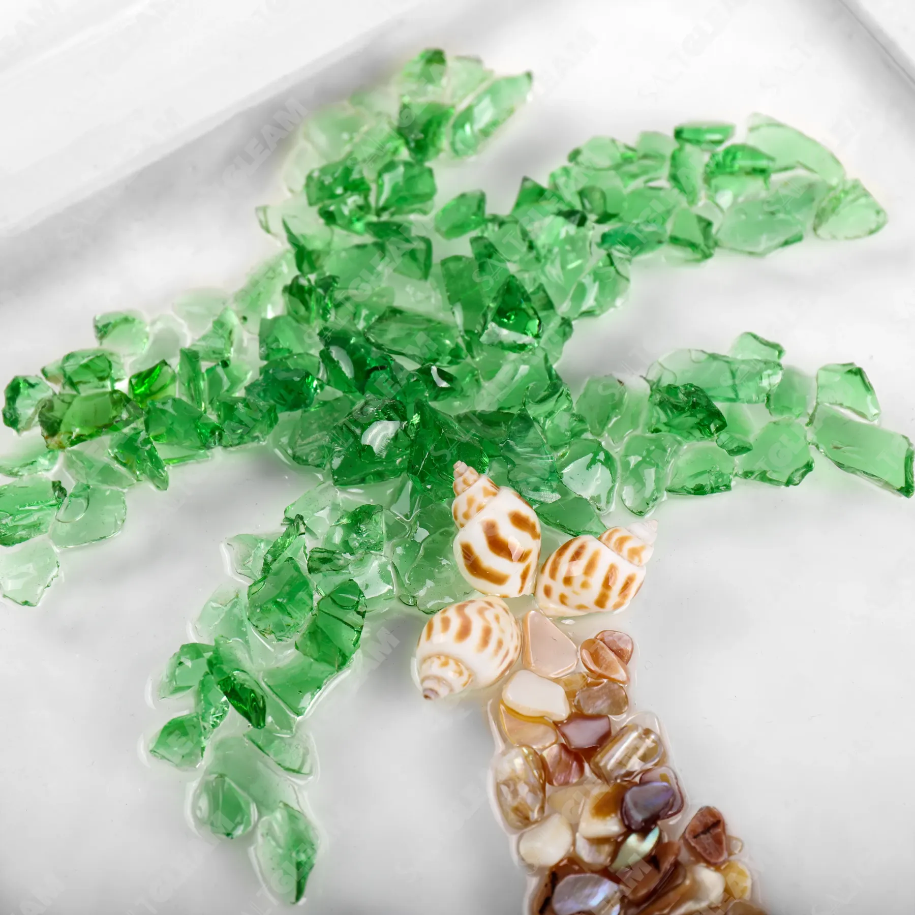 Palm Tree Sea Glass Art Kit