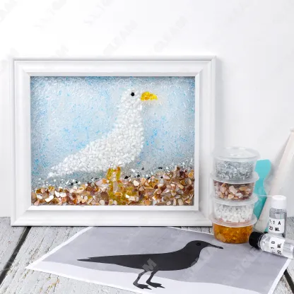 White Dove Sea Glass Art Kit