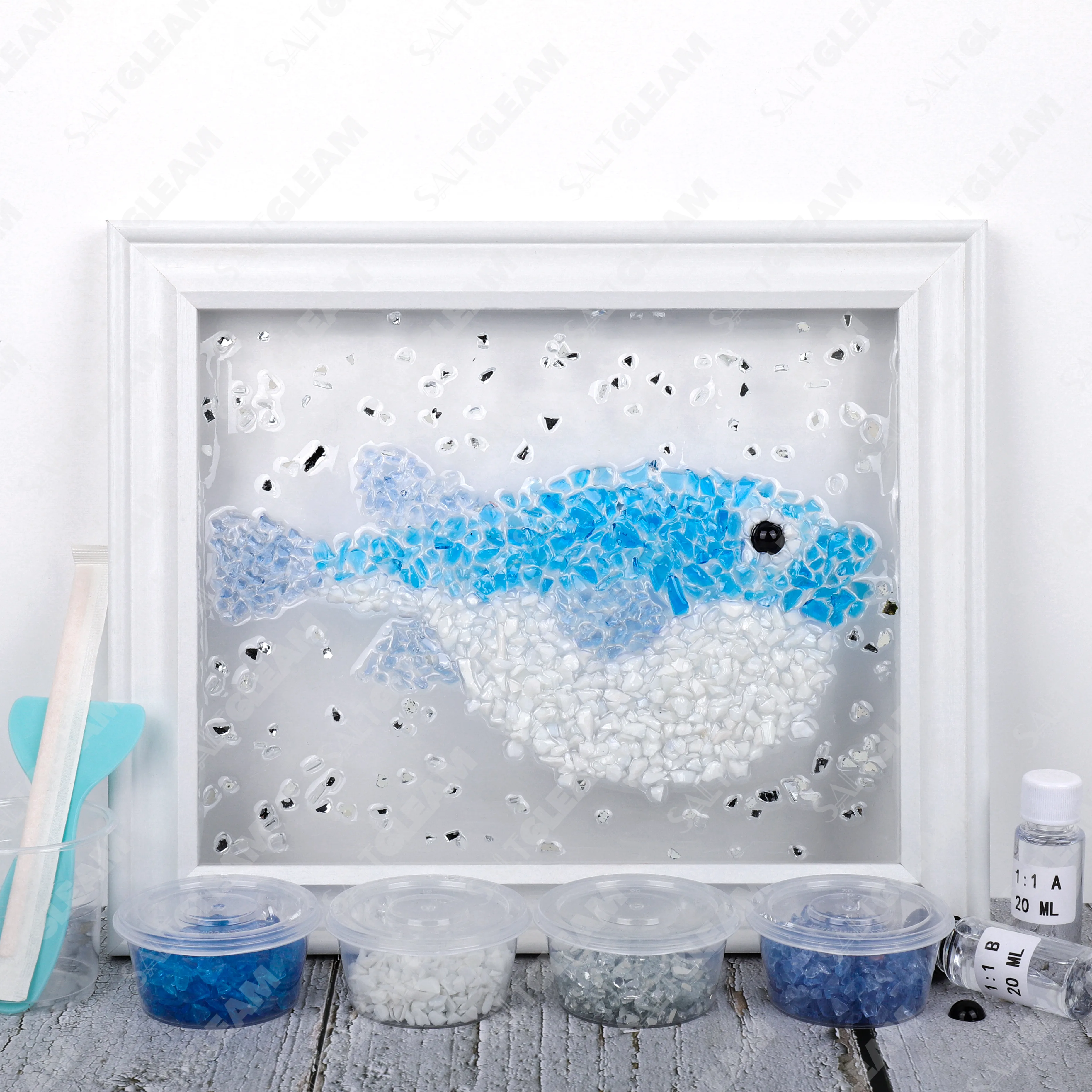 Pufferfish Sea Glass Art Kit
