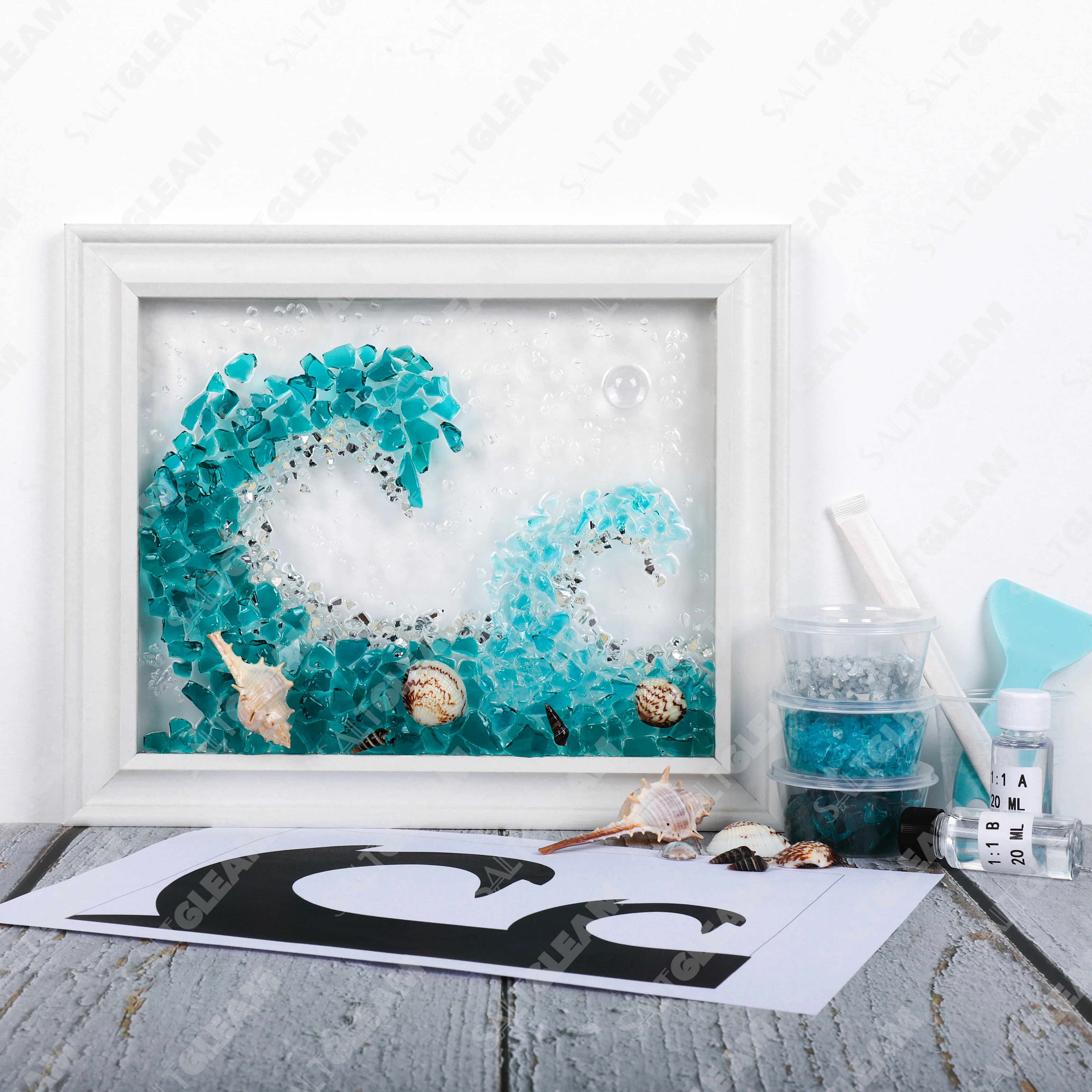 Raging Waves Sea Glass Art Kit
