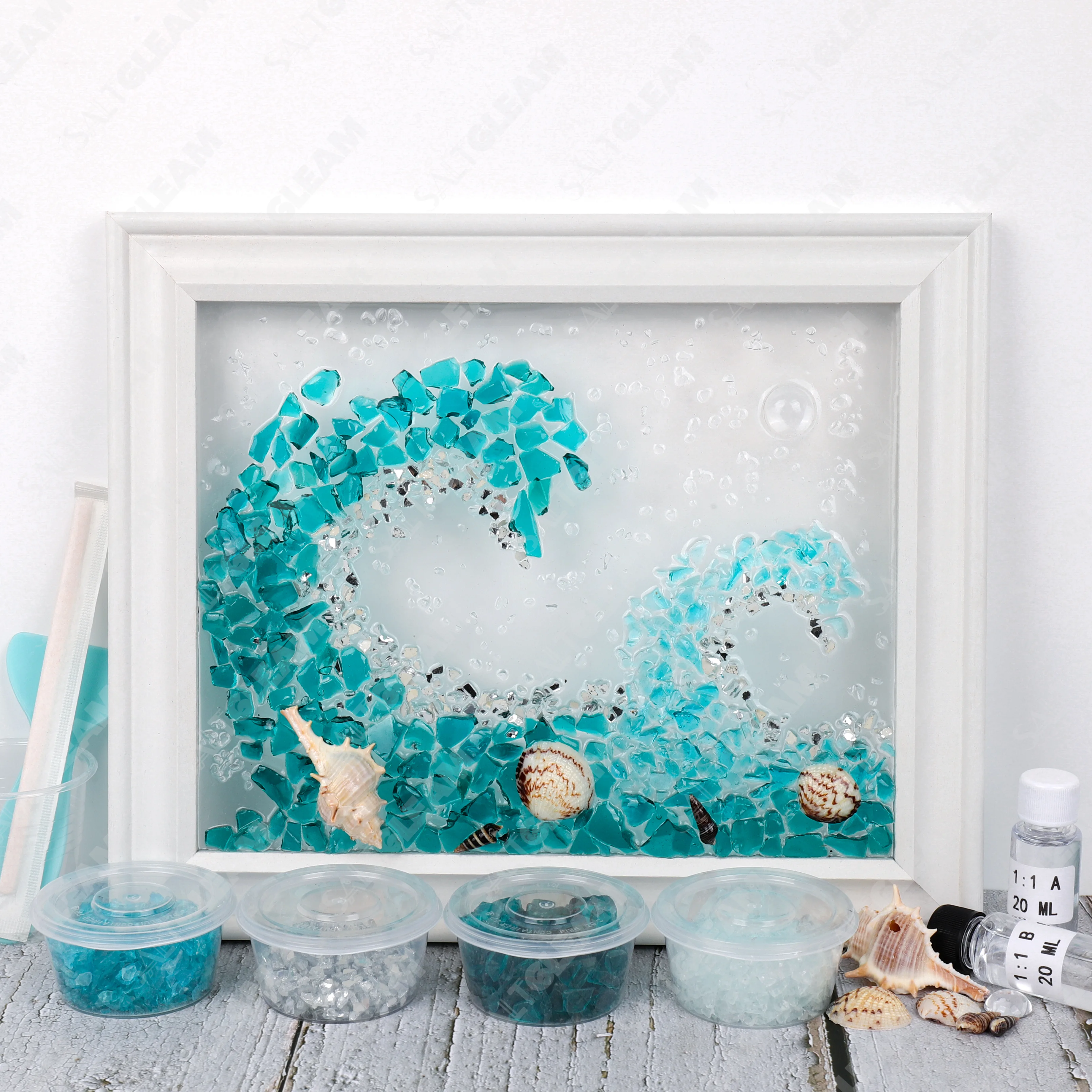 Raging Waves Sea Glass Art Kit